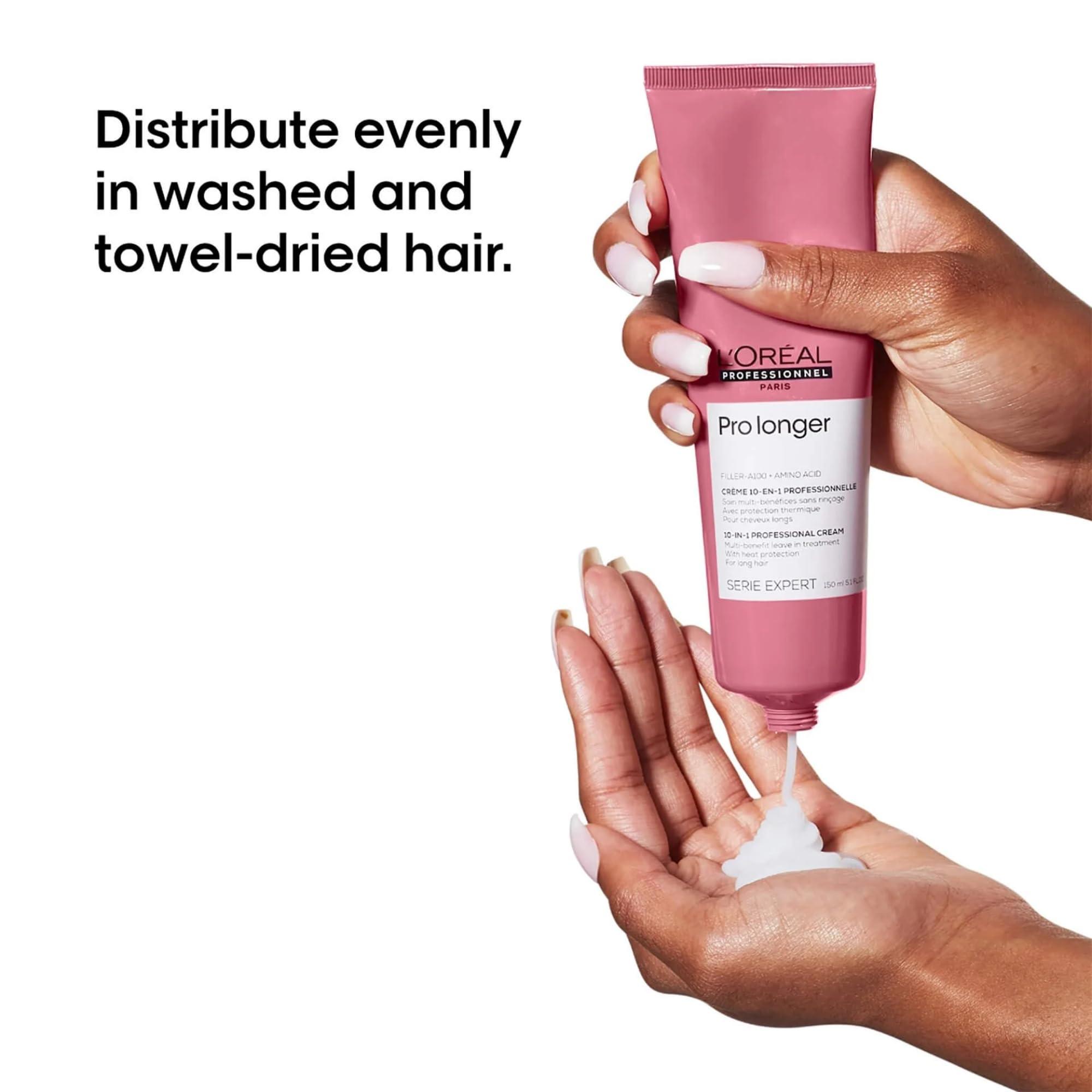 L'OREAL PROFESSIONNEL PARIS L\'Oreal Professionnel Pro Longer Heat Protectant Cream - For Thinned Hair, Fills and Visibly Reduces Appearance of Split Ends, Provides Thicker Hair and Shine