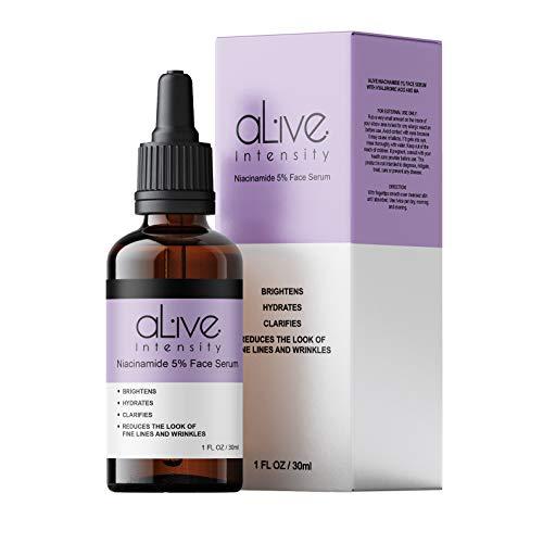 Alive Intensity Niacinamide Face Serum 5% Advanced Skincare - Niacinamide Face Serum Brighten & Glow Ordinary Face Serum For Anti-Wrinkle, Hydrates & Clarifies