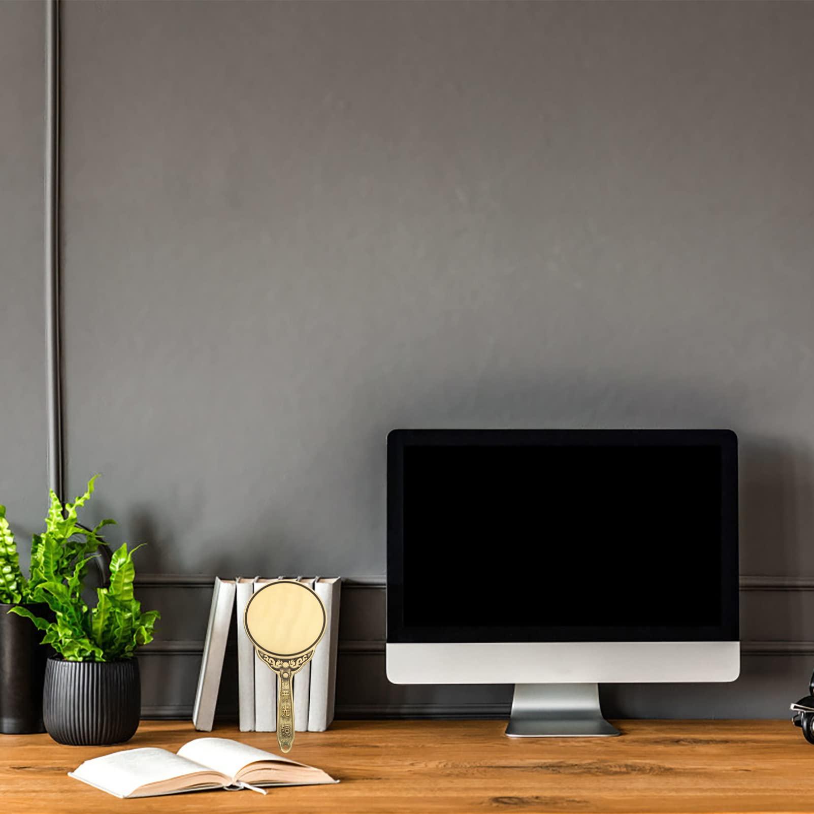 ORFOFE ORFOFE Evil Exorcism Ornament Feng Shui Mirror Handheld Bagua Mirror Sturdy Copper Fall Design