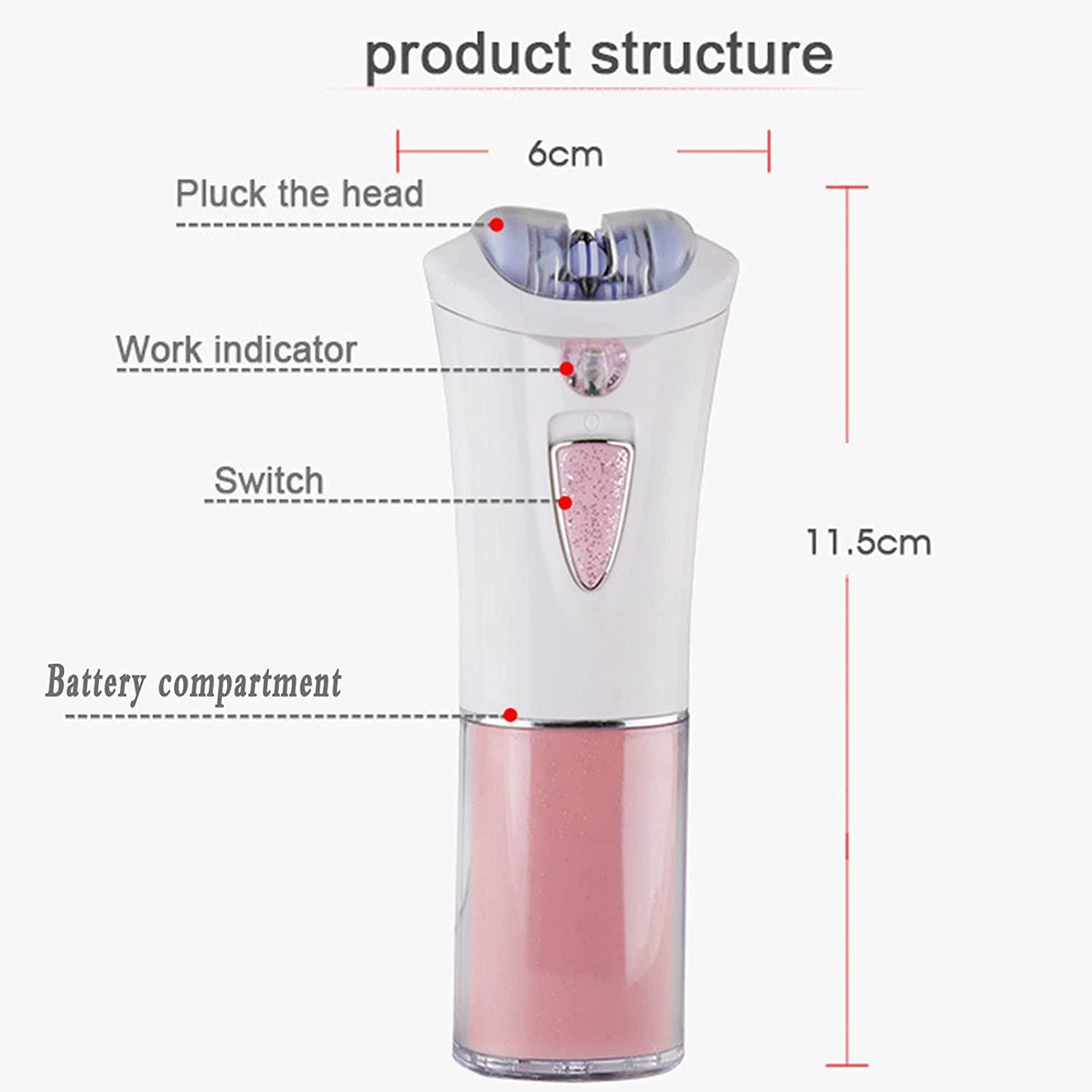 Hhkuize Glabrous Skin Epilator, Glabrousskin Hair Remover, Glamorous Skin Epilator for Face, Smooth Glide Epilator for Women Face Sensitive Skin Armpits, Bikini, Legs Hair Removal (2pc)