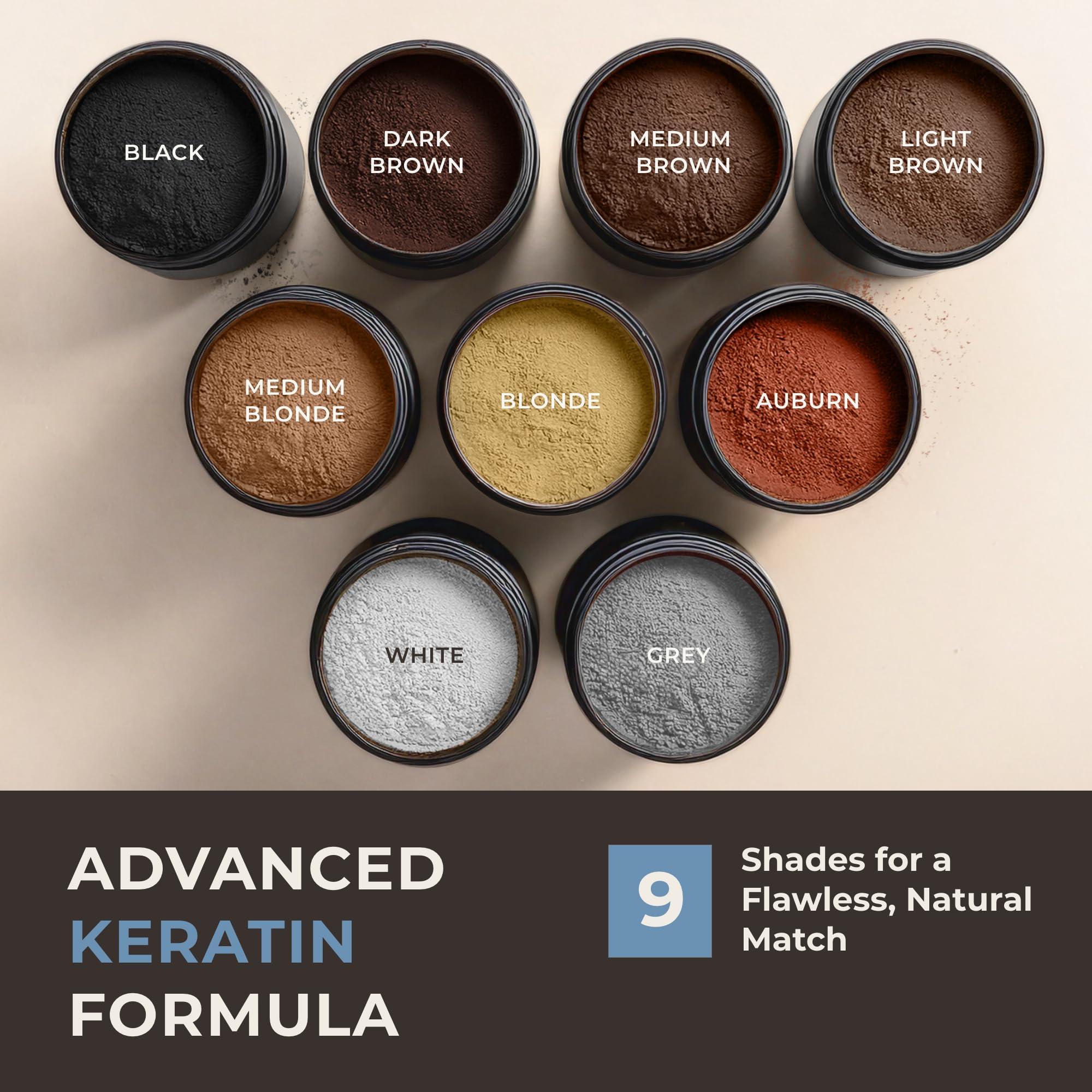 CONFIERR CONFIERR Keratin Hair Fibers for Men & Women - Fill In Fine or Thinning Hair, Instantly Thicker, Fuller Looking Hair (White 30g)