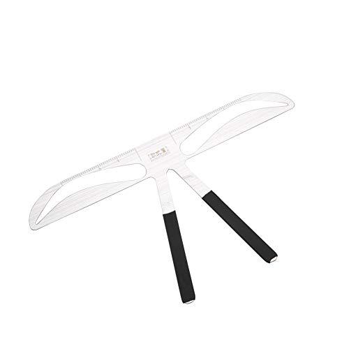 Salmue Salmue Eyebrow Ruler , 8 Types Eyebrow Stencil Positioning Tattoo Eyebrow Ruler Makeup Tool Balance Extension Ruler Shape Stencil for DIY or professional Permanent Makeup Gold Ratio Eyebrow Makeup(7#)