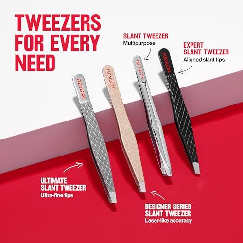 REVLON Revlon Expert Slant Tweezer, High Precision For Easy Hair Removal, Made With Stainless Steel, 1 Count
