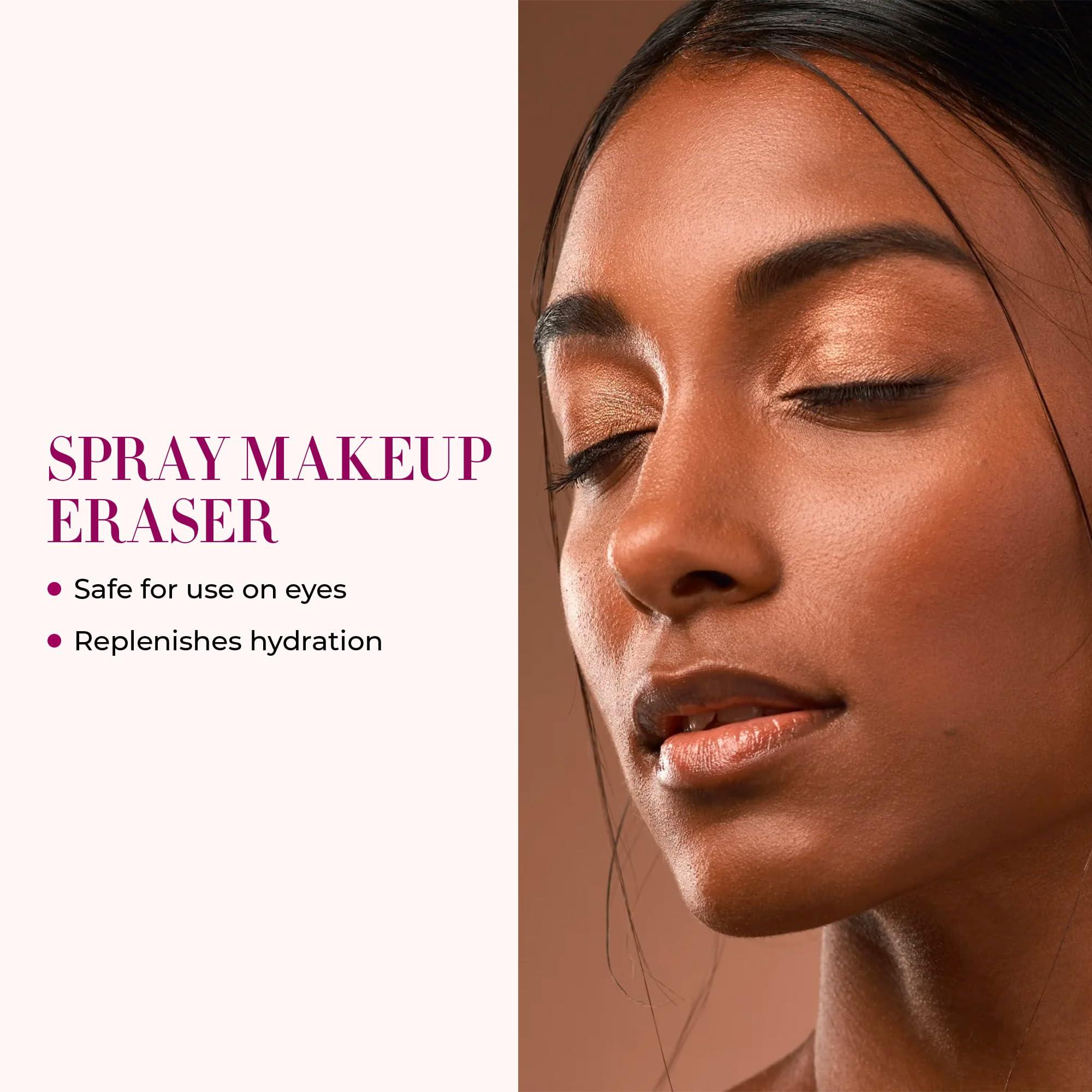 LUMINESS LUMINESS Airbrush Spray Makeup Eraser & Makeup Remover Cloth Set - Eye Makeup Remover Spray with Reusable & Eco-Friendly Makeup Washcloths for Face - Gentle Make Up Remover for Soft Skin