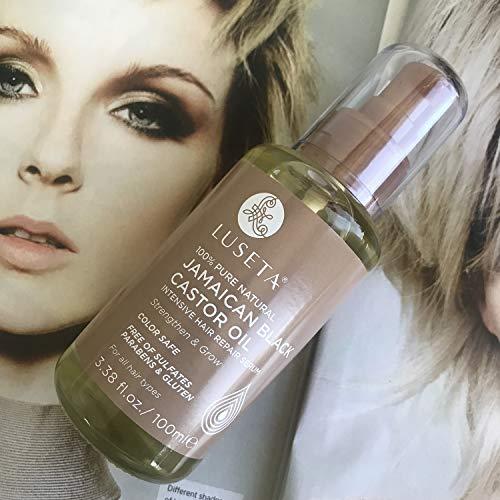 L LUSETA Luseta 100% Pure Natural Jamaican Black Castor Oil Hair Oil, Moisturizing & Healing, For Hair Growth 3.38oz