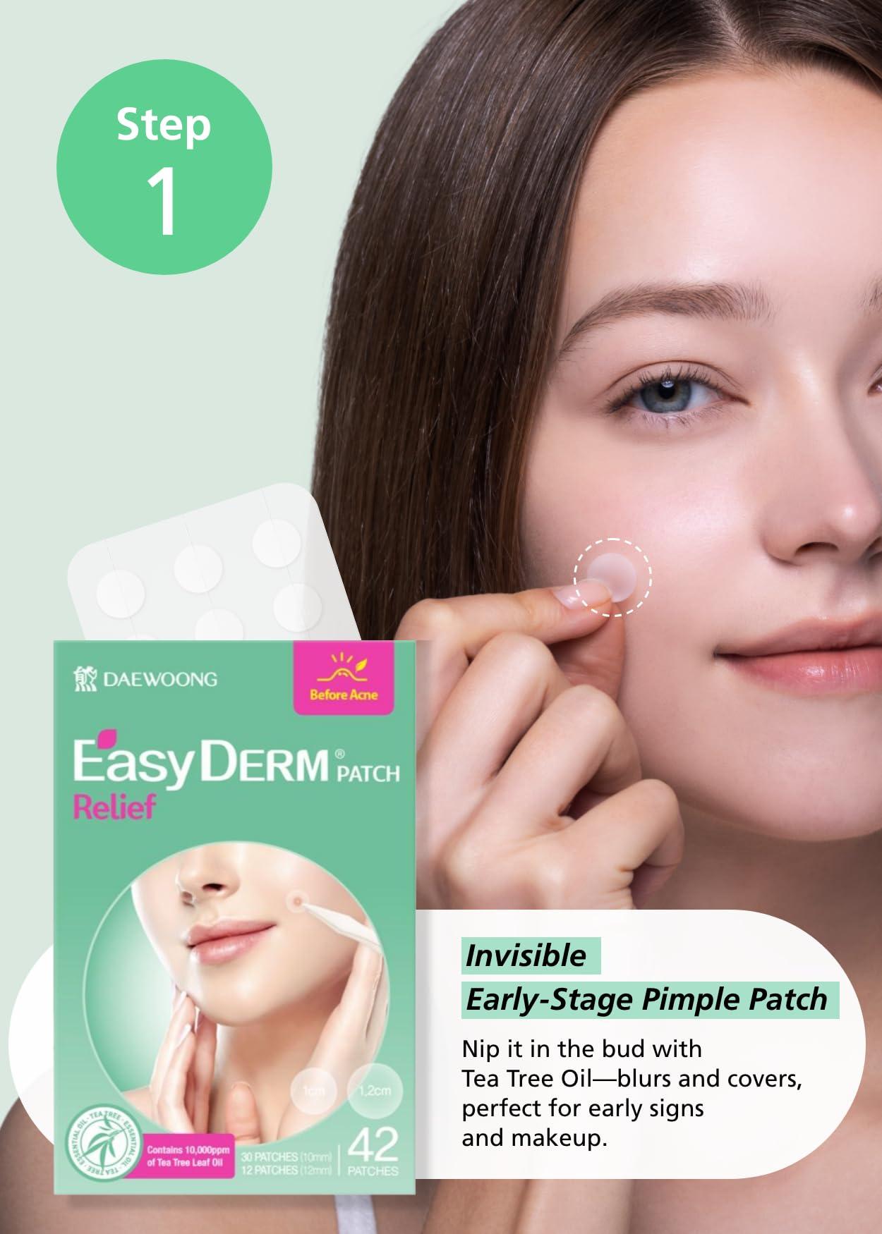 DWEasyDerm EasyDerm 3-Type Pimple Patches Gift Set, Acne care soluution, Korean Spot Patch to Cover ZitsQuick Calming(10ea) + Relief(42ea) + Beauty Patches(42ea)Teen girl gifts trendy stuff
