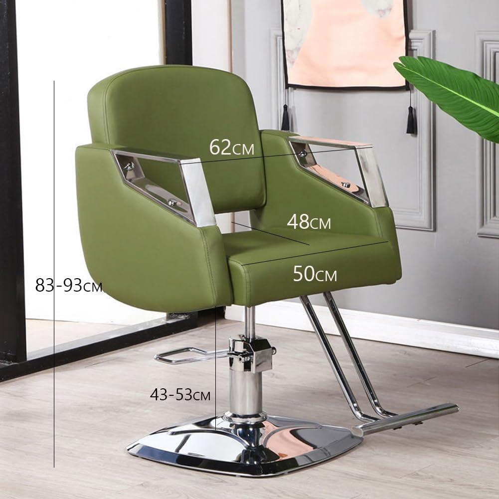 Llchaensc Llchaensc Salon Chair Barber Chair Adjustable Height and 360 Degree Rolling Swivel Hair Styling Chair Hydraulic Salon for Barbershop Hair Salon Spa Equipment,Green