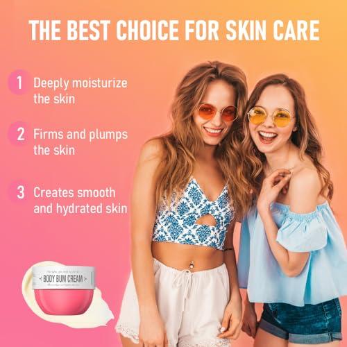Loske Bum Cream, Thigh and Butt Firming Body Cream, Moisturizing, Smoothening Butt Cream for Women, Lifted and Firm Tightens Skin (Caramelized coconut smell)