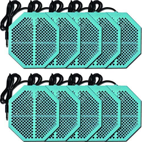 Cell Spa Cell Spa 10 Pack CS-900 Twice Powerful 6.5" x 5.5" Ion Detox Foot Bath Arrays Flat Dual Coil Stainless Steel Aqua Ionic Cleanse Array Compatible With Most 1/4" Plug Type Detox Machines