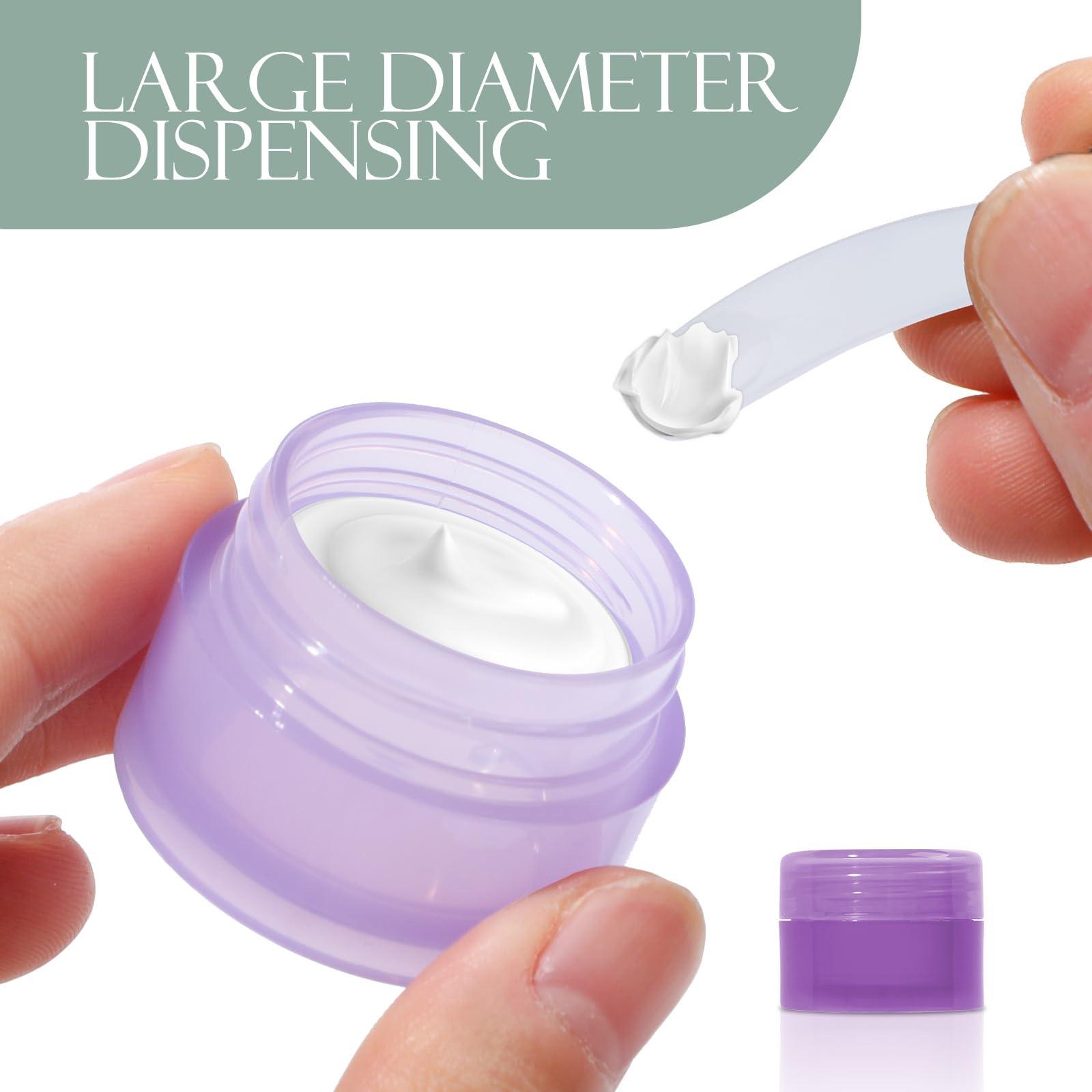 RONRONS RONRONS 10G/10ML Small Travel Containers Jars Mini Sample Containers with Lids Empty Plastic Travel Jars for Lip Balm Salves Creams Lotions Makeup Cosmetics Nail Accessories (8*styleA)