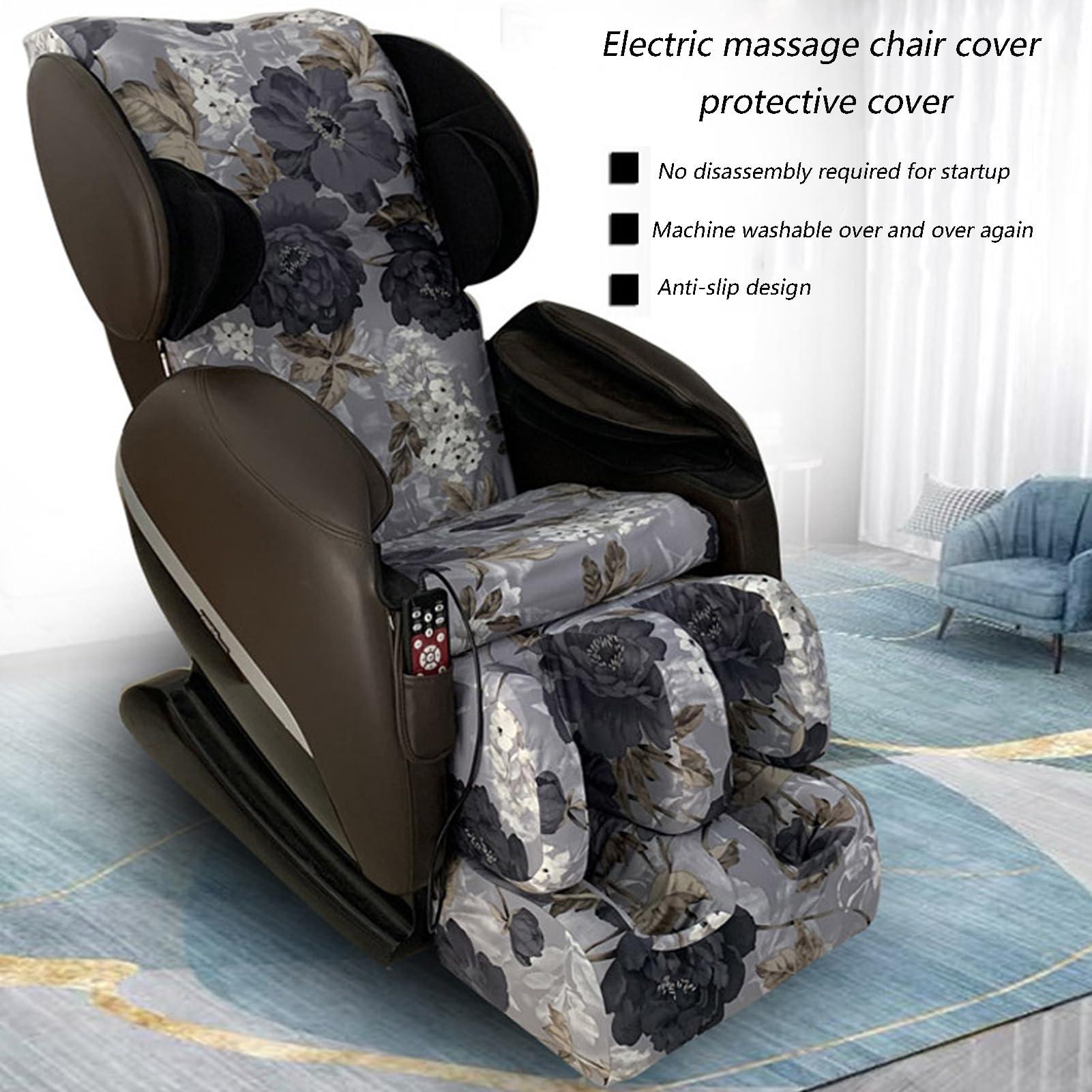 CEUGS Massage Chair Cover Full Body,Zero Gravity Massage Chair,Washable Stretch Massage Chair Cover Protector Recliner Chair Covers,Purple,PackageA 3