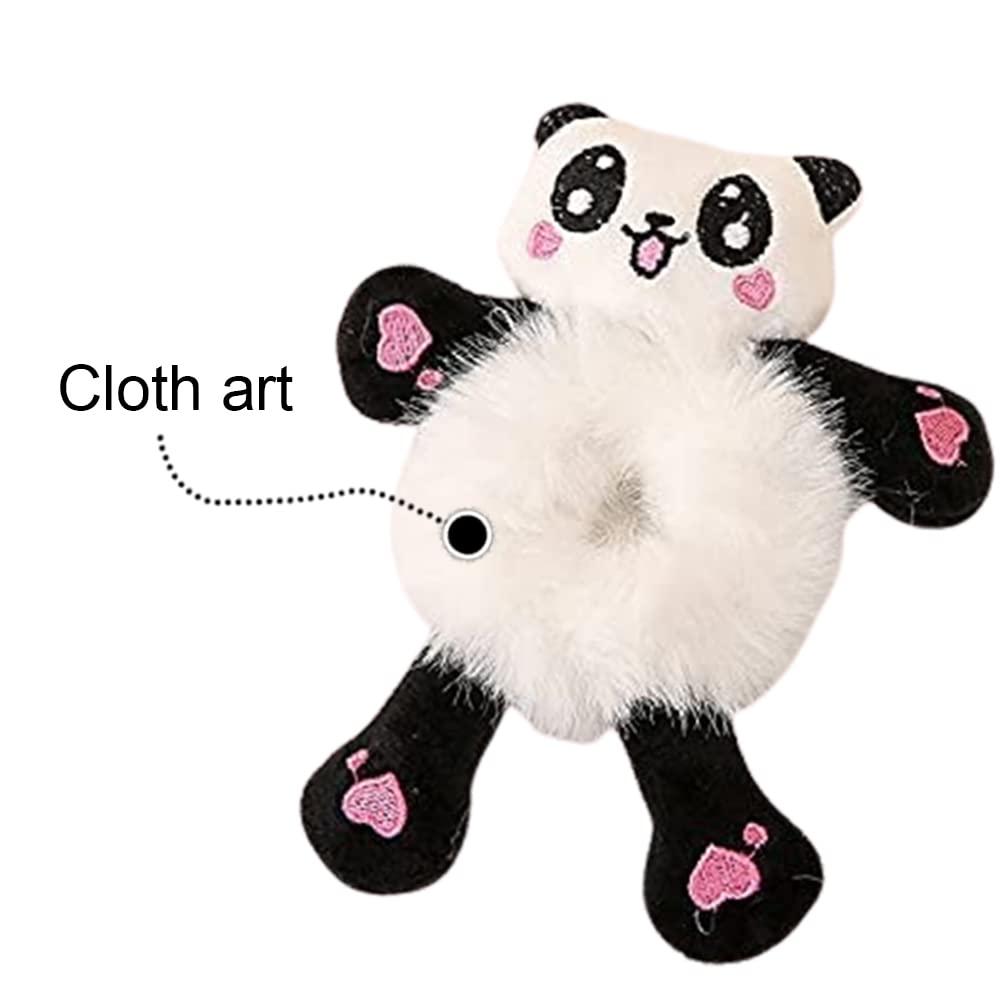 LELEVTXP Hair Tie Cartoon Panda Hair Band Cute Elastic Hair Scrunchy for Girls Women