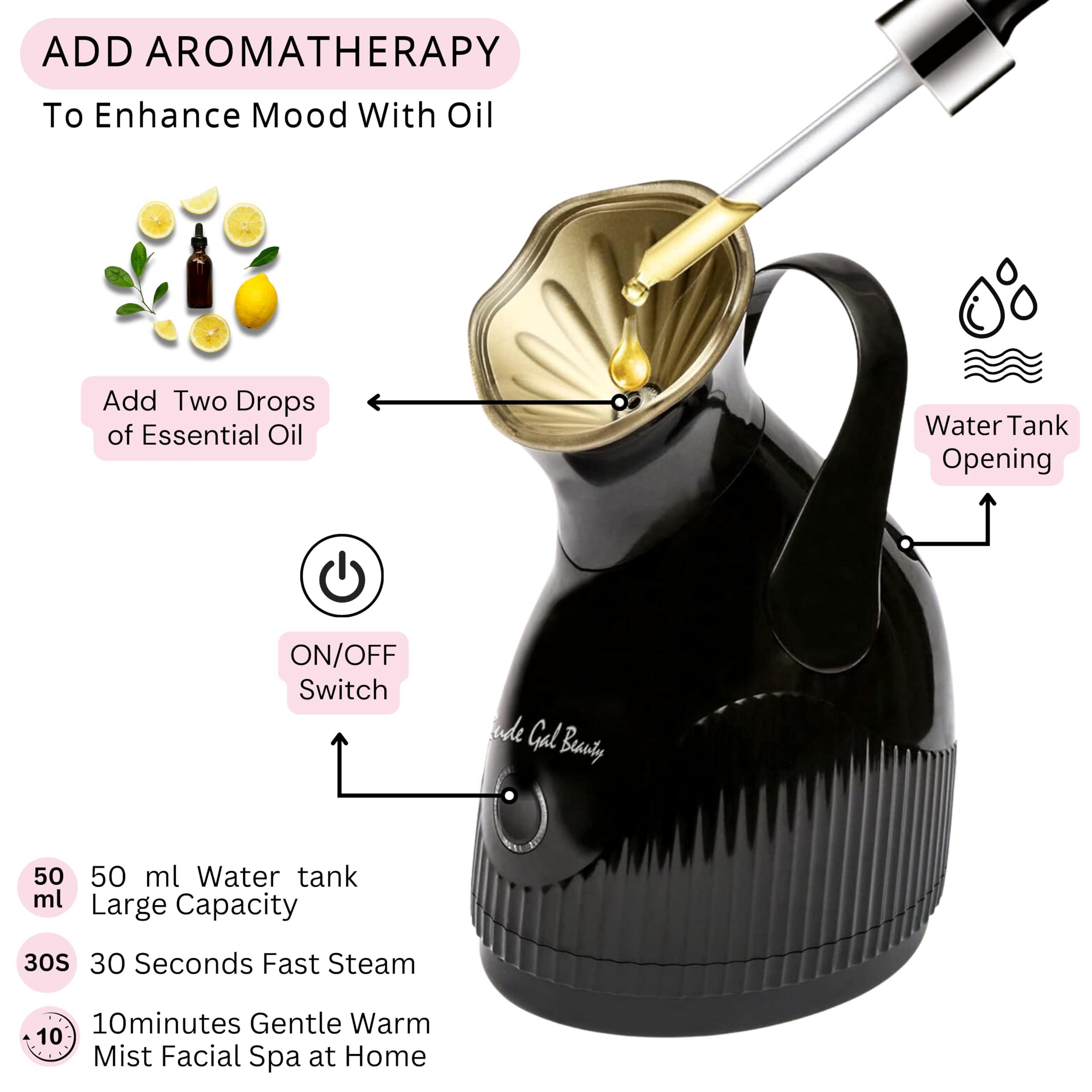 RudeGalBeauty Rude Gal Beauty Hot Mist Steamer for Facial Deep Cleaning & Humidifier - Beauty Tool for Skin Care Hair Care - Ionic Steamer for Face Spa Day Essential Face Care Product Suitable for Men and Women