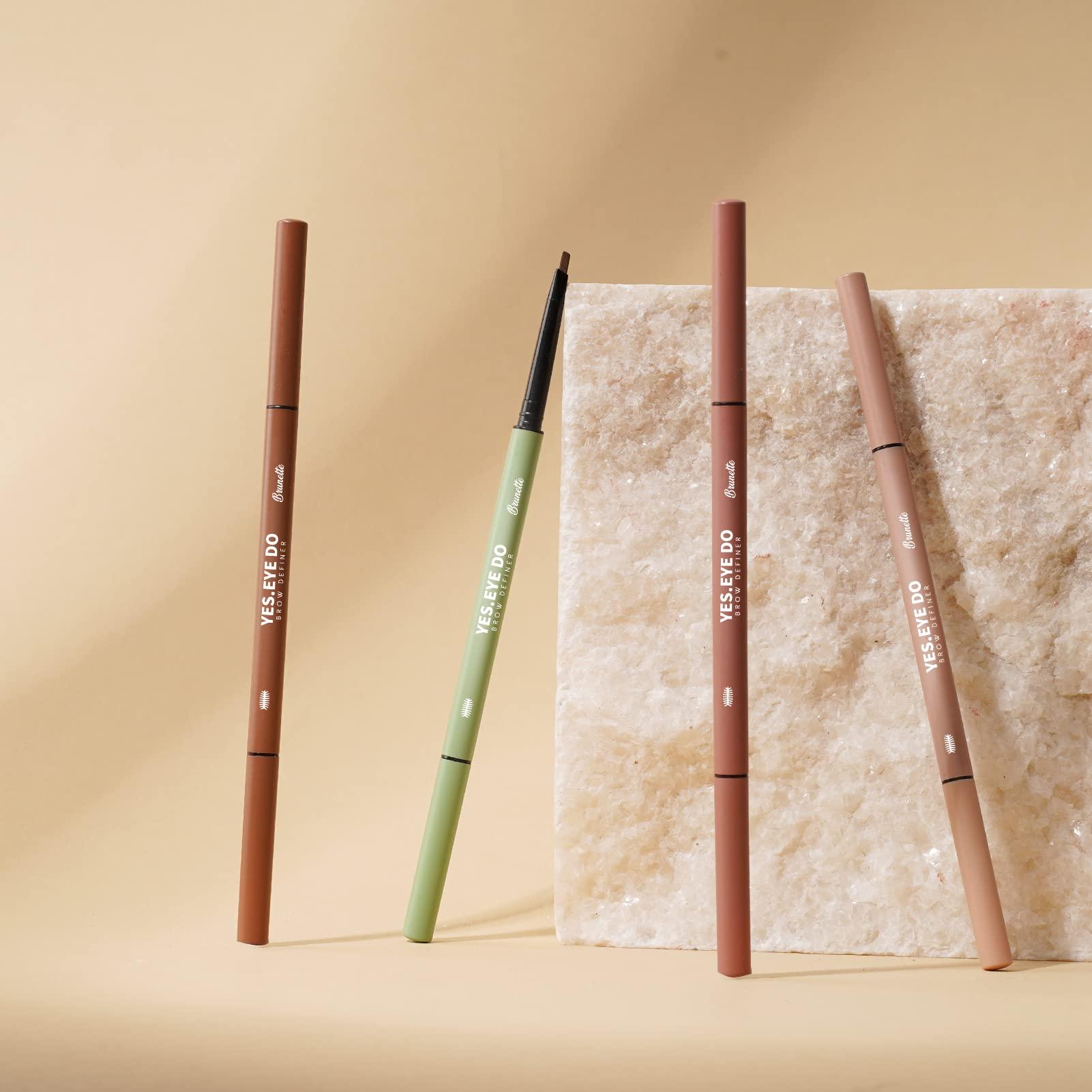 YES.EYE DO Auburn Eyebrow Pencil, Ultra Slim Red Eyebrow Pencil Definer Long Lasting, Micro Fine Triangle Tip Double Head Brow Sculptor for Natural Eye Brow Lamination Makeup Look, Auburn, YES.EYE DO