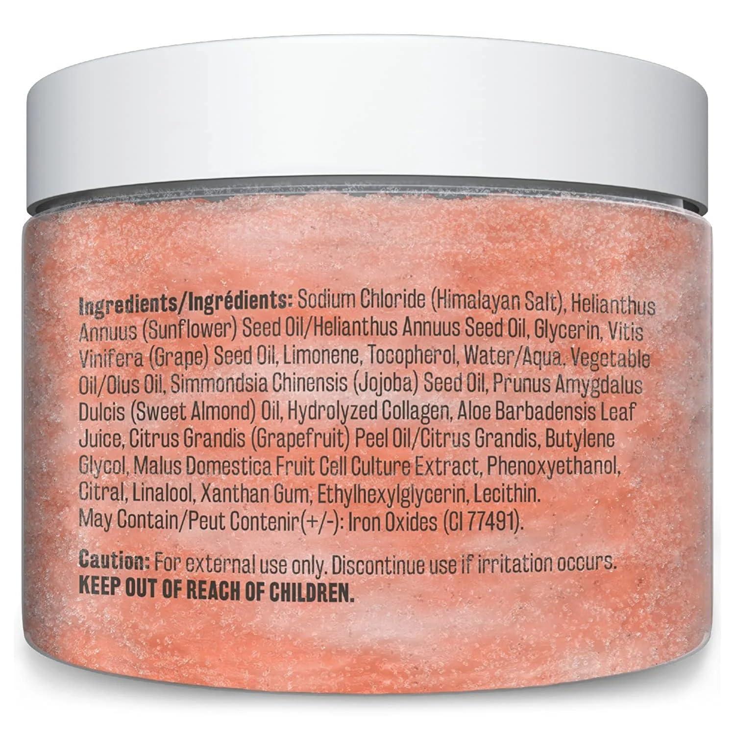 Generic Generic Naturals Salt Scrub Face Foot & Body Exfoliator Infused with Collagen and Stem Cell Natural Exfoliating Salt Body Scrub for Toning Cellulite Skin Care,12 oz (340 g)