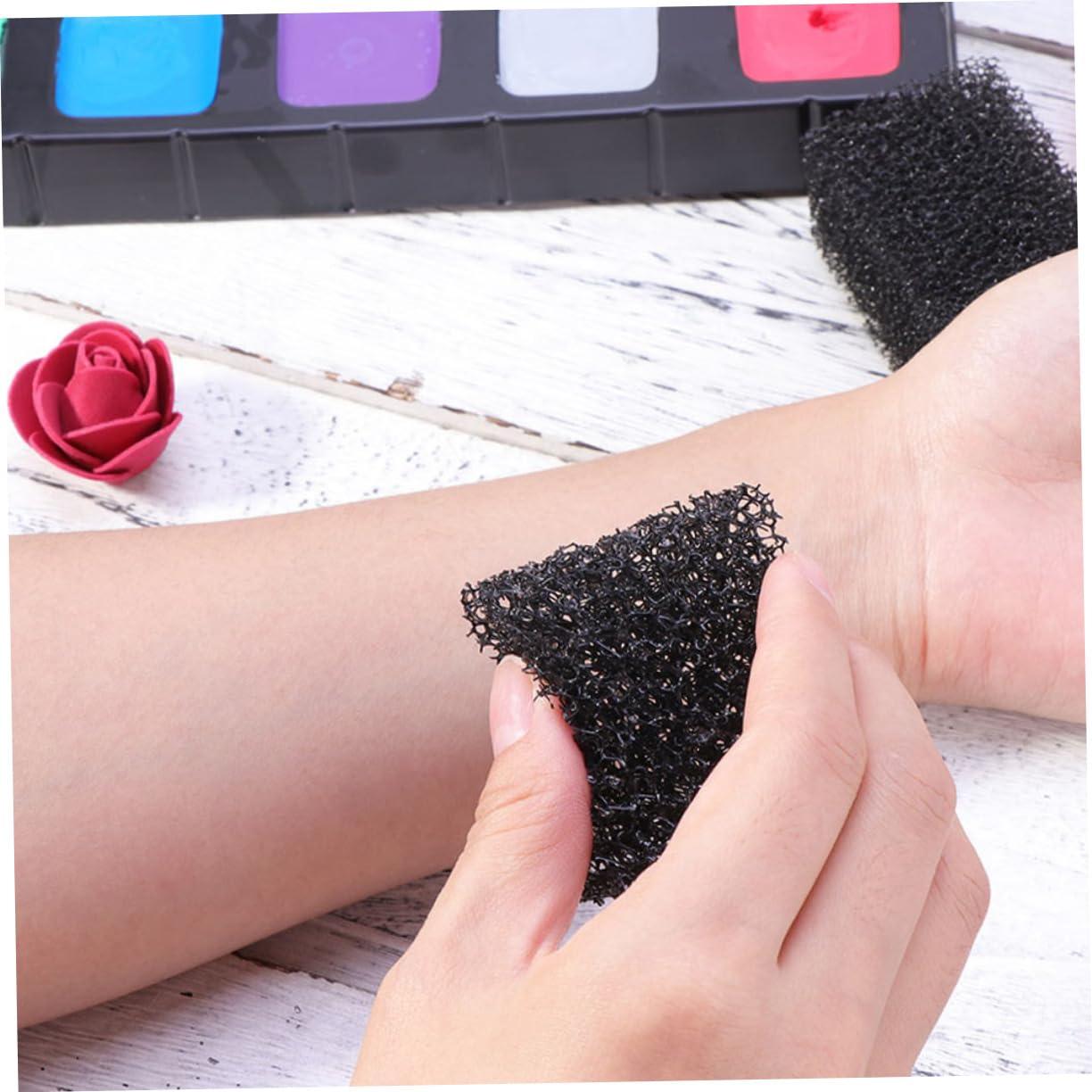 HAPINARY HAPINARY Makeup Special Effects 4PCS Makeup Sponge Scar Sponge Black for Halloween Cosplay Professional Makeup