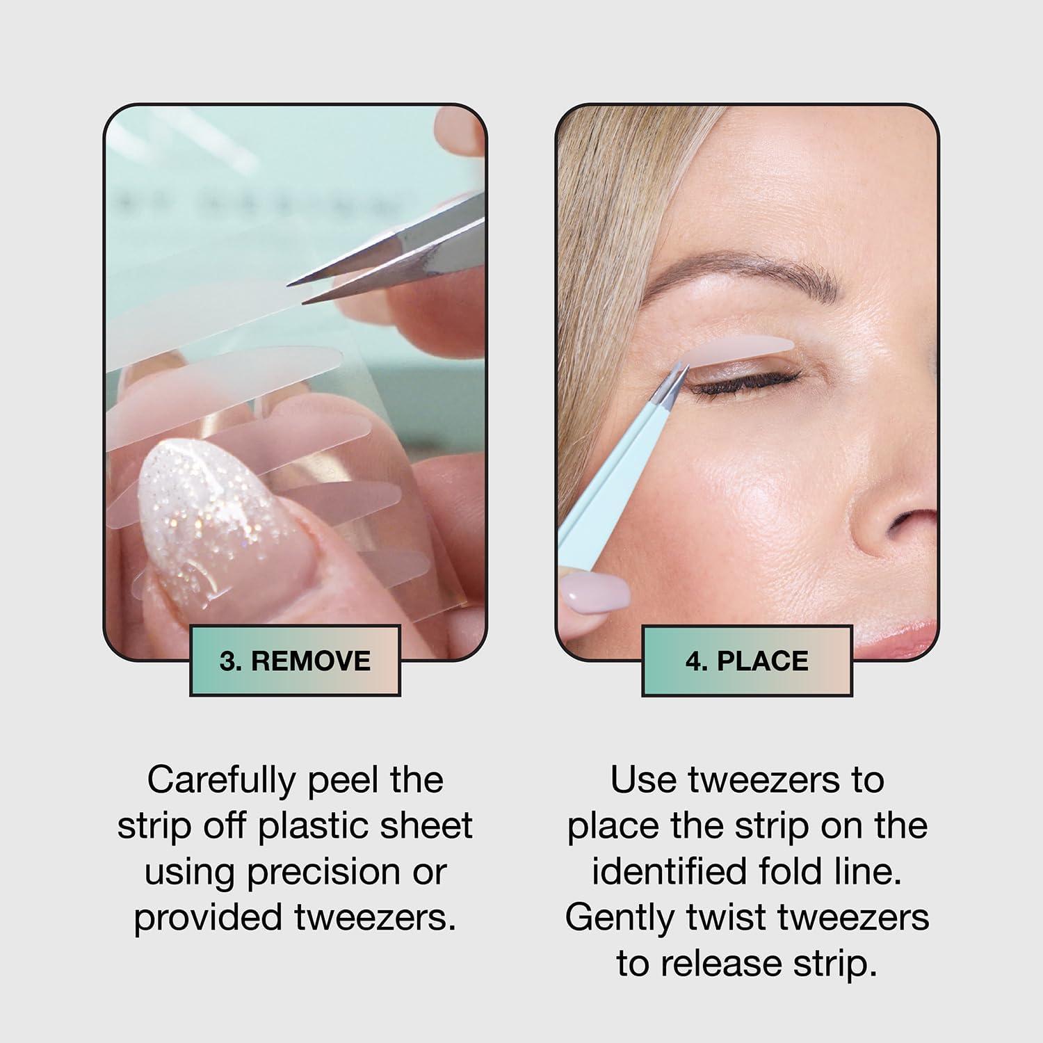 Contours RX Contours Rx Lids by Design - Medical Grade Instant Eyelid Correcting Strips for Heavy, Hooded, & Droopy Lids - Invisible, and Hypoallergenic Eyelid Tape - (6mm) 160ct