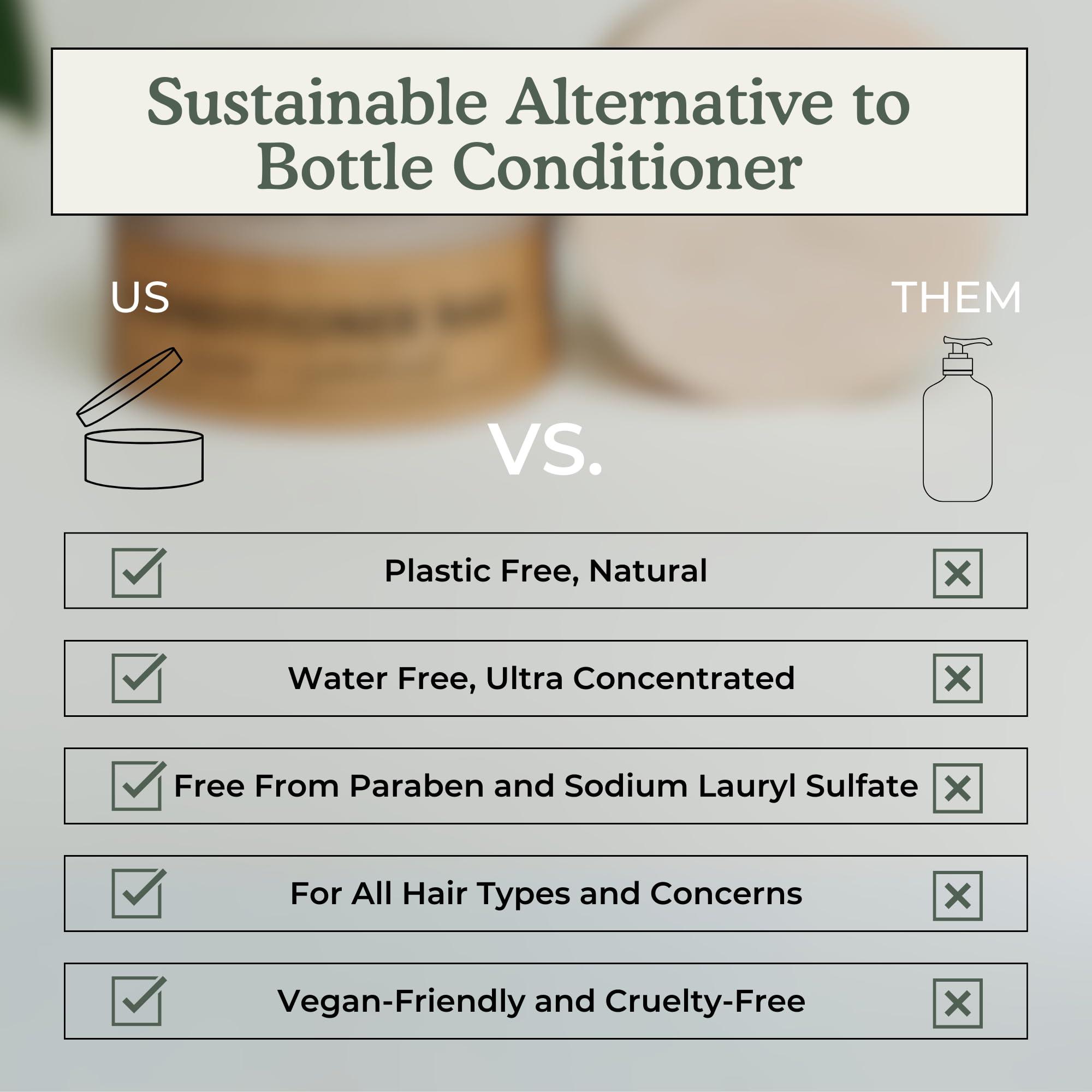 Zero Waste MVMT Zero Waste MVMT Conditioner Bar | Cedar + Patchouli | Eco-friendly Conditioner with Travel Container | Natural Salon Quality Conditioner, Zero Waste & Plastic Free