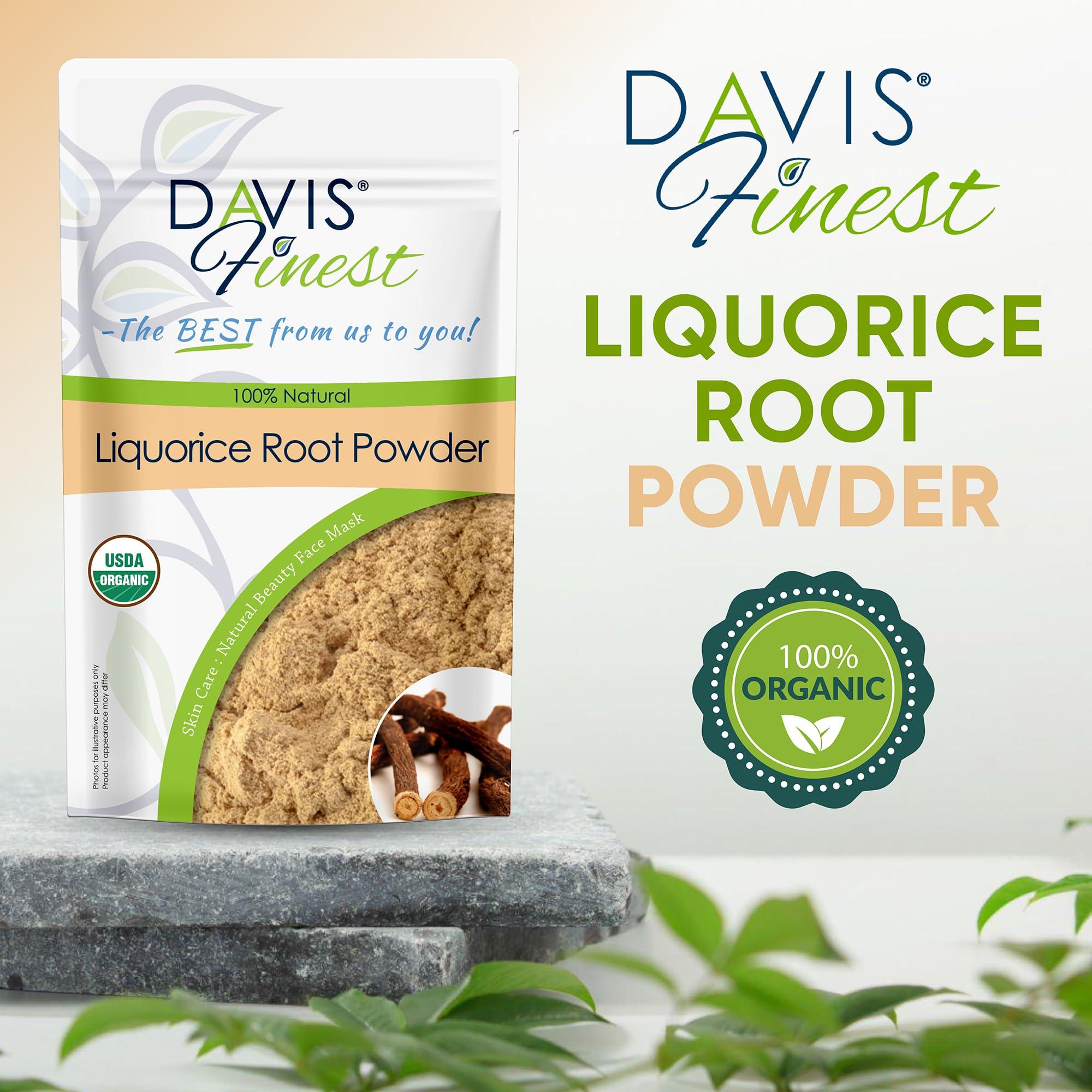 Davis Finest Davis Finest Licorice Root Powder, Mulethi GlycAyrrhiza Glabra, Skincare, Face Mask, Skin Brightening 100g