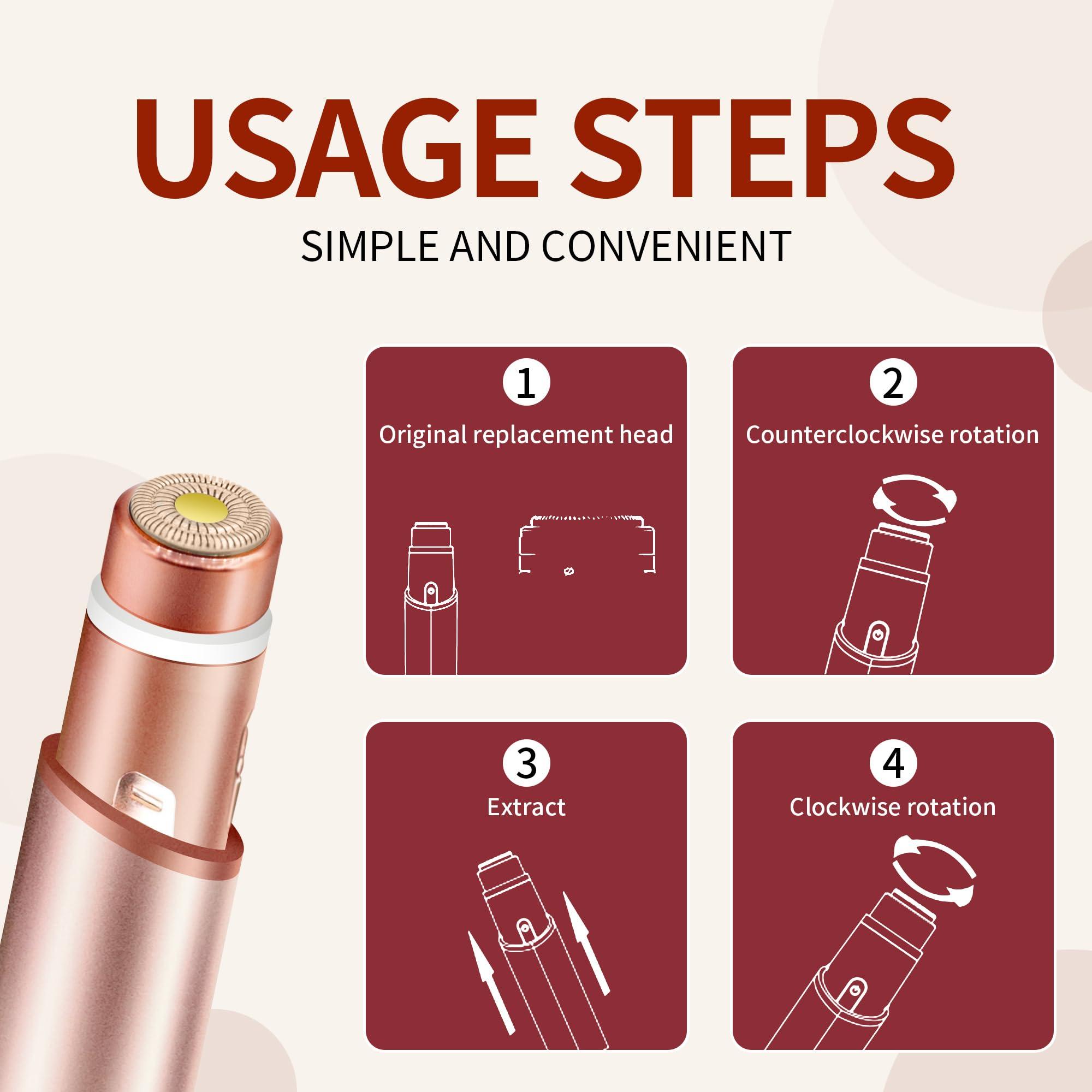 Efsanony for Flawless Replacement Heads Gen 3 - Finishing Touch Flawless Facial Hair Remover Replacement Blades for Women, Shaver & Razor (6 pack Generation 3)