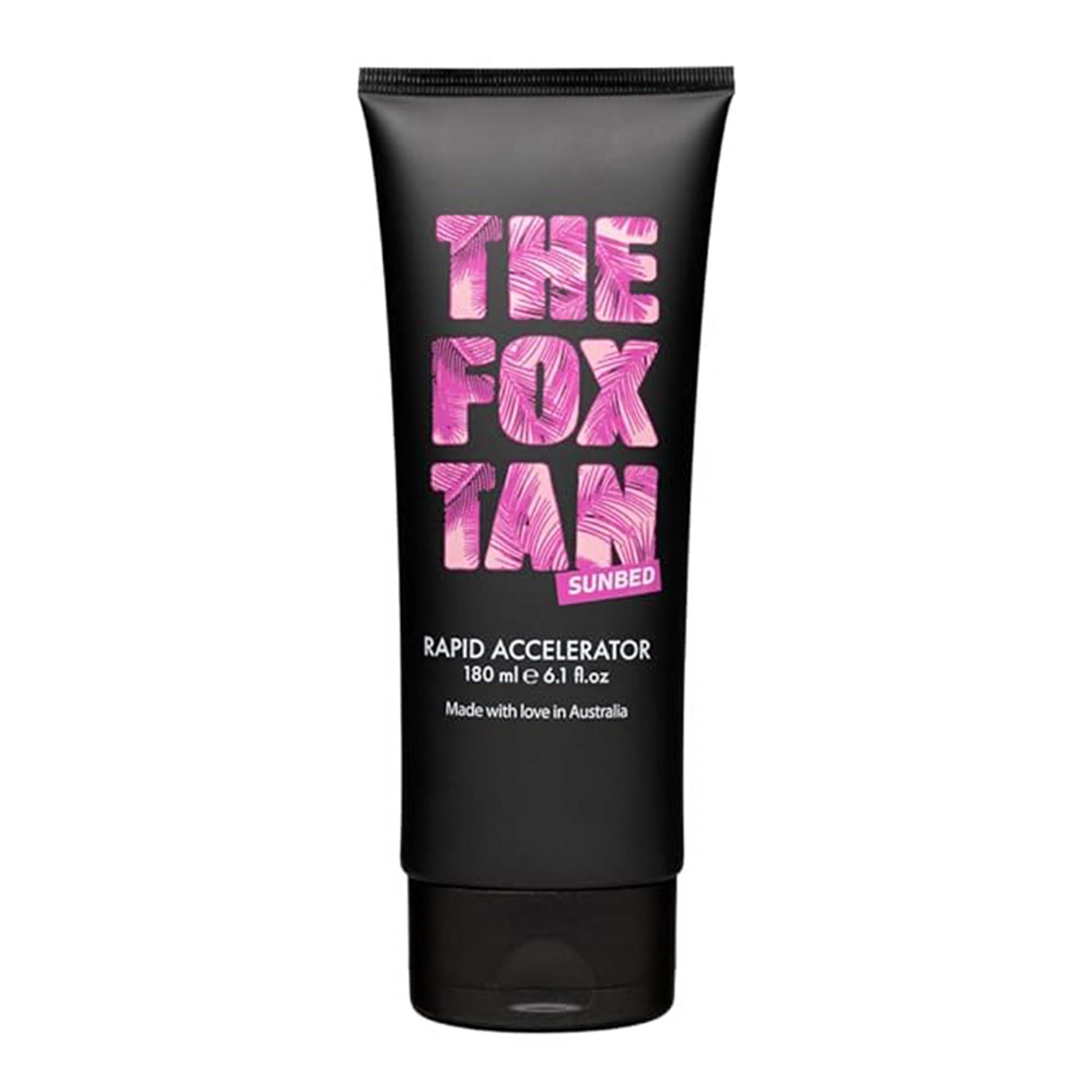 THE FOX TAN The Fox Tan Rapid Accelerator, Accelerator Lotion For Sunbed Tanning, Creates Darker, Faster & Long-Lasting Tans, Vegan & Cruelty-Free, 180mL