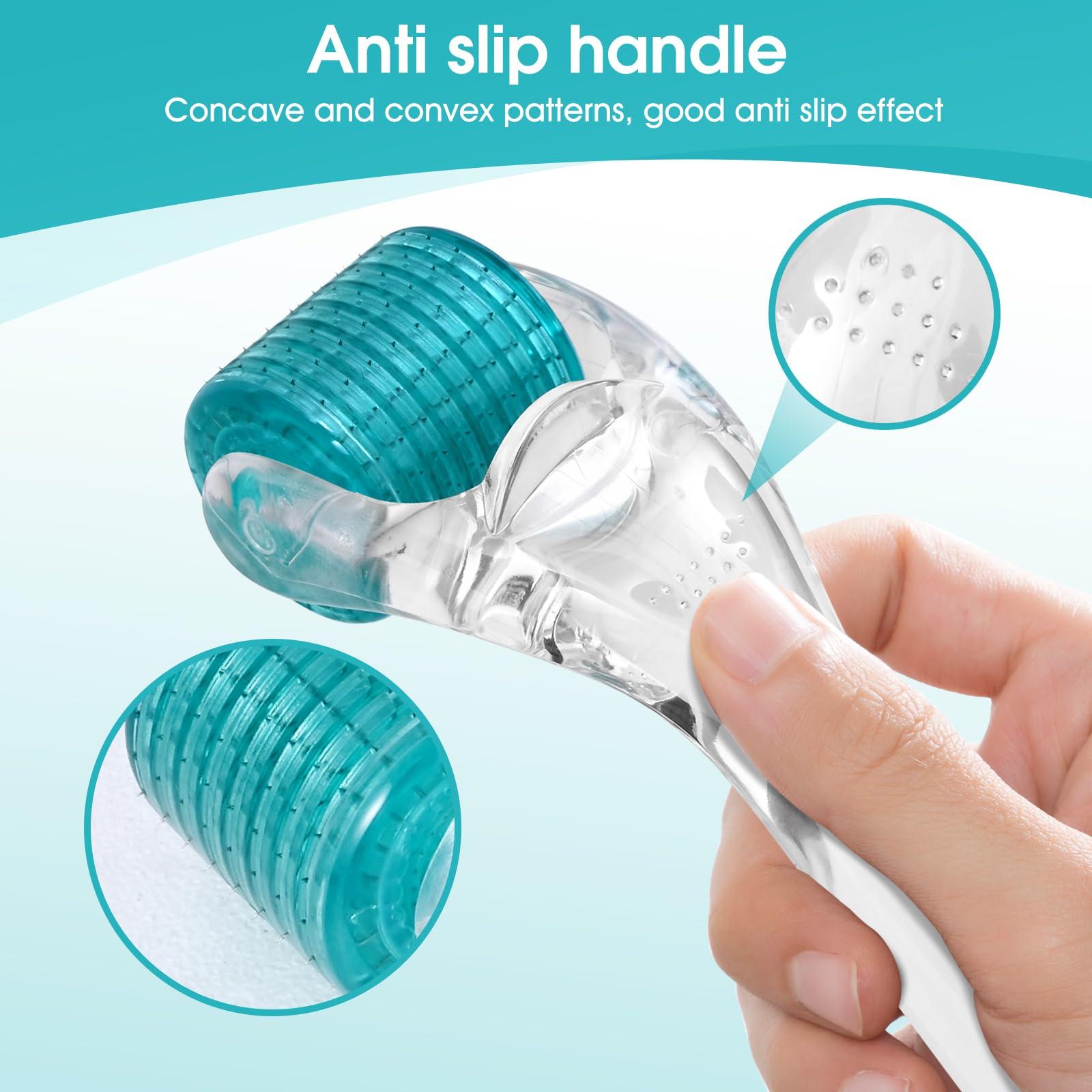 ONLYSKY BEAUTY Derma Roller 192-0.25mm Fine Titanium Microderma Roller - Microneedle Roller with Case For Personal Use Microneedling Roller -192 Micro Needle Dermal Roller