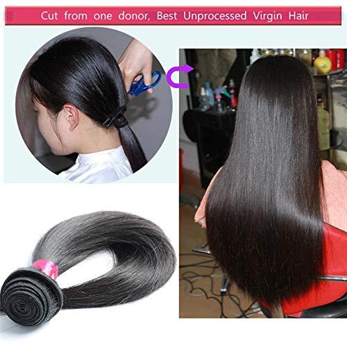 WM Beauty 3Bundle 300g 100% Brazilian Virgin Hair Straight Weave Human Hair Extension Weft (12 14 16)