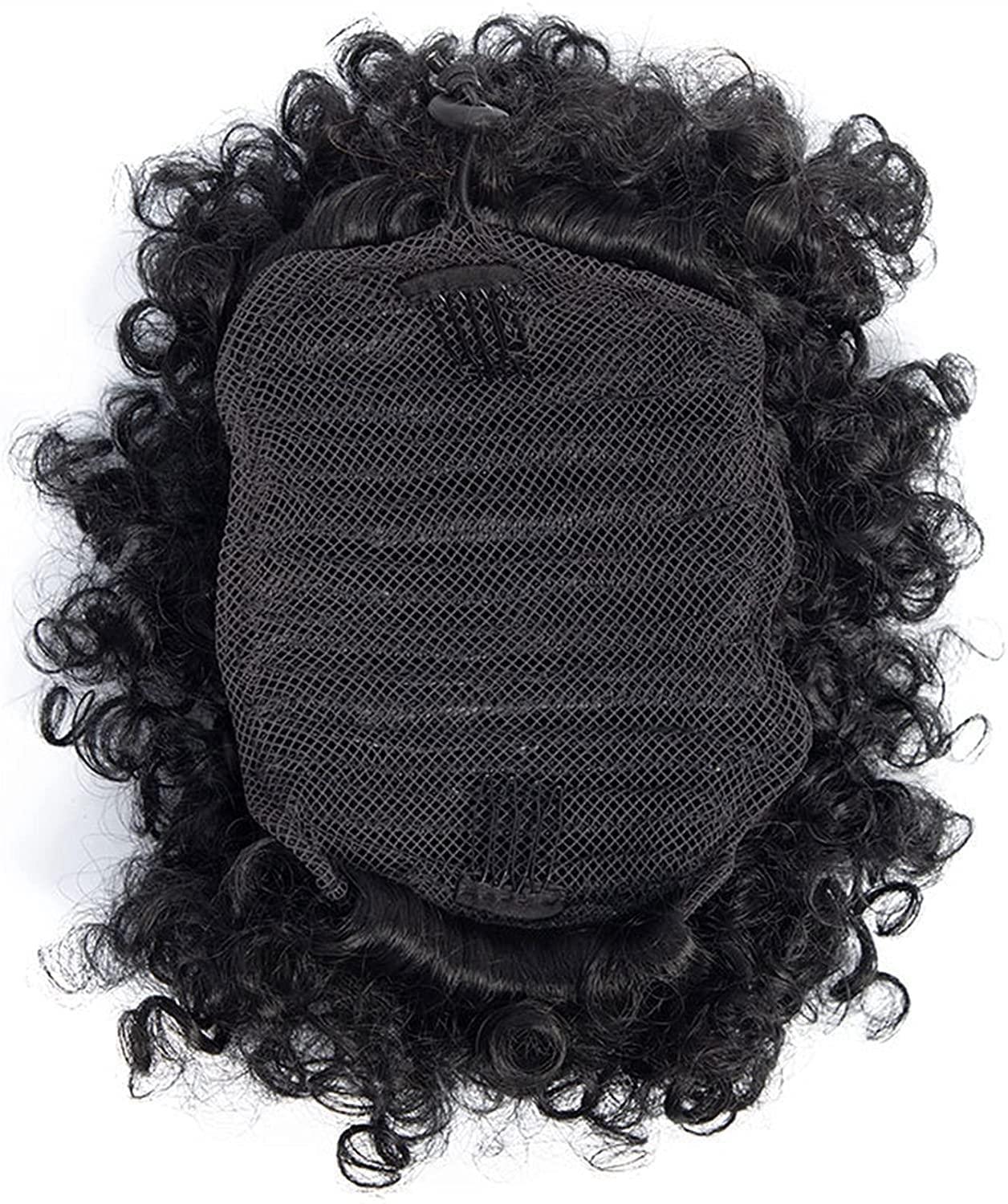 Eliveshown Eliveshown Wigs Women's Synthetic Realistic Natural Wig African Fluffy Hip-hop Fluffy Small Curly Ball Head Square Hair Pack