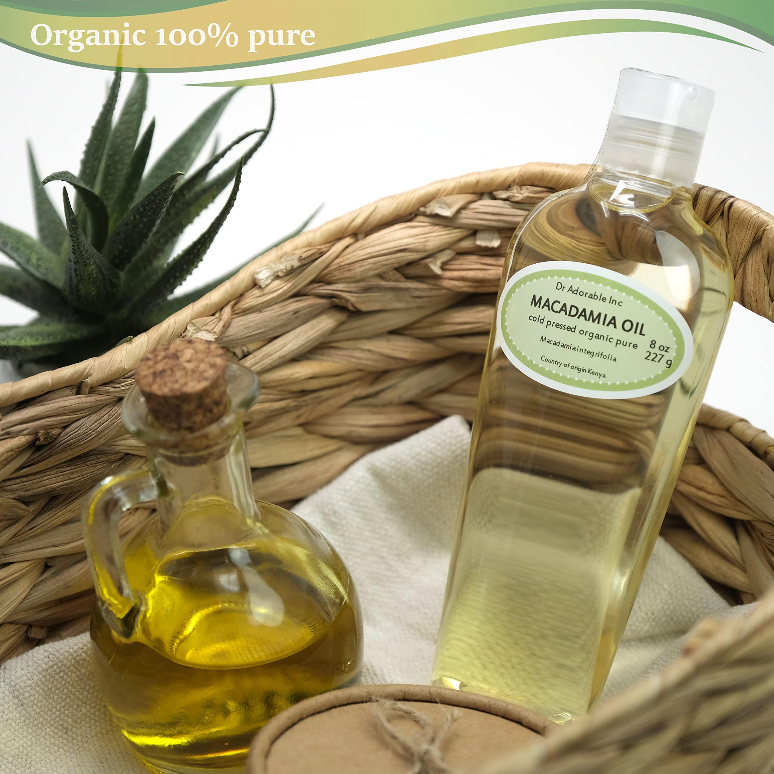 Dr Adorable Dr Adorable - 8 oz - Macadamia Nut Oil - 100% Pure Natural Organic Cold Pressed