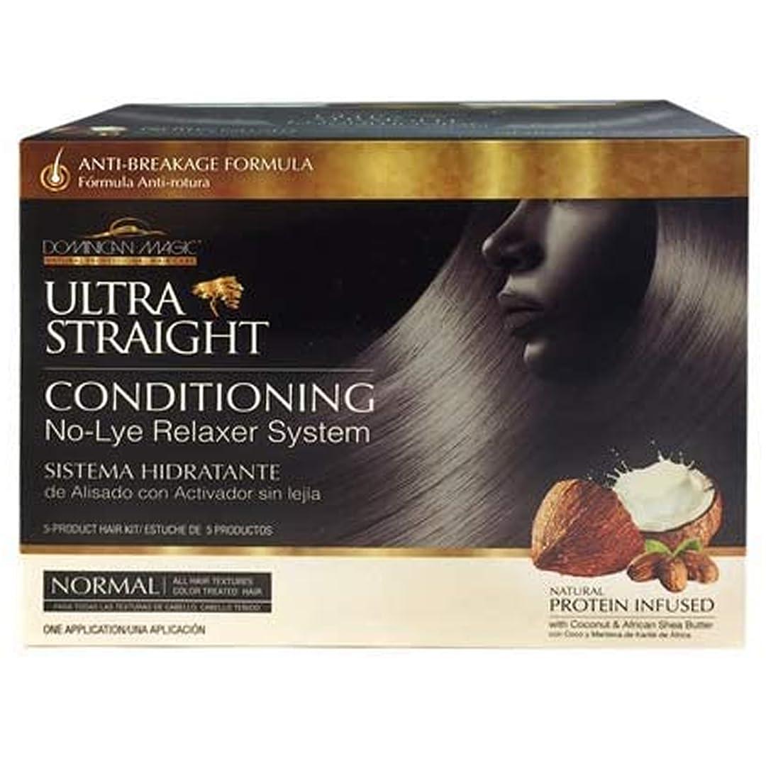 DOMINICAN MAGIC Dominican Magic Ultra Straight No Lye Hair Relaxer  Gentle Formula for Smooth, Frizz-Free, and Straight Hair  7.4oz, Normal Strength, Professional Grade Relaxer