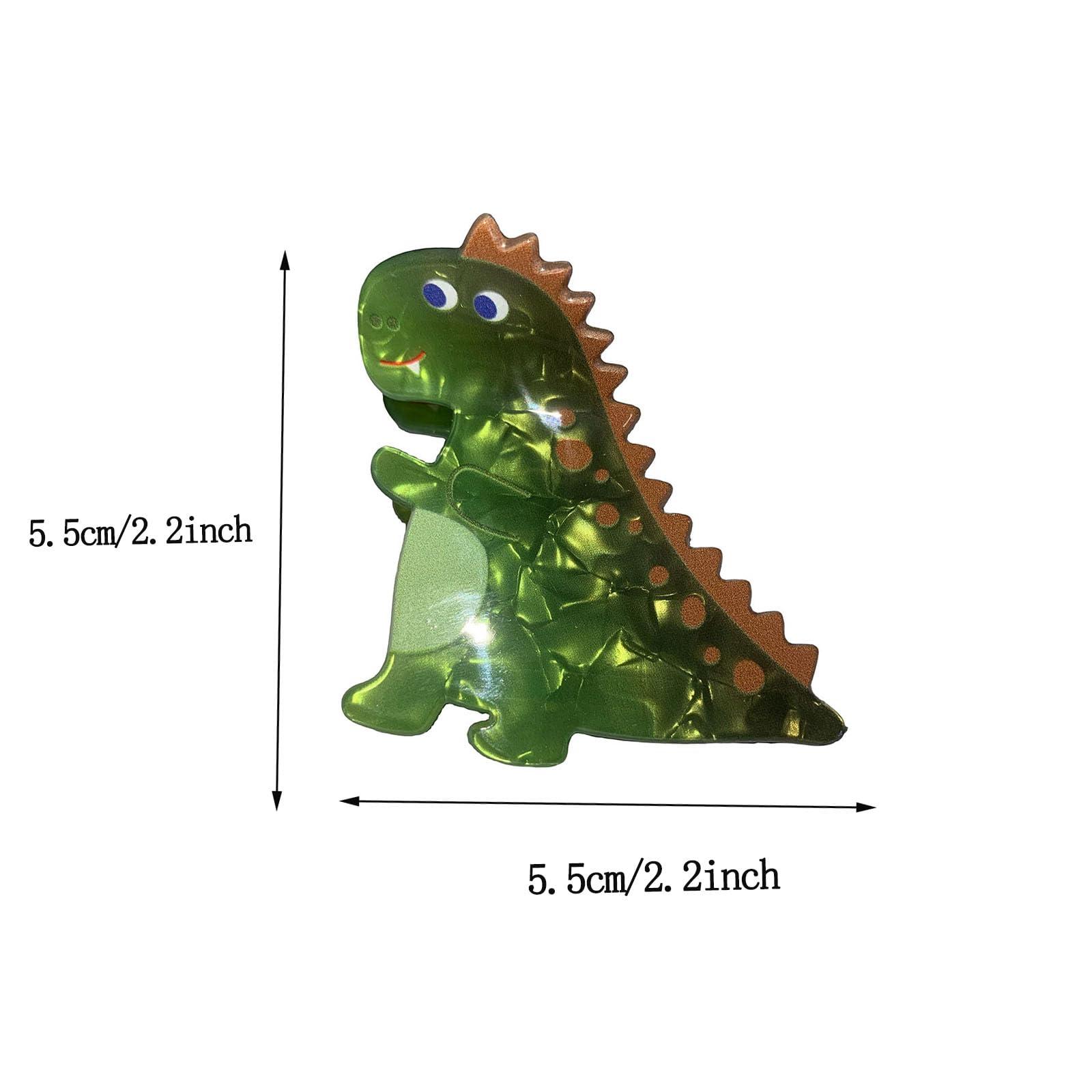 QGMZTNL Dinosaur Hair Clip - Perfect for any hair type and style - Green fun dinosaur design for everyday use and gift giving (Stegosaurus Hair Clip)