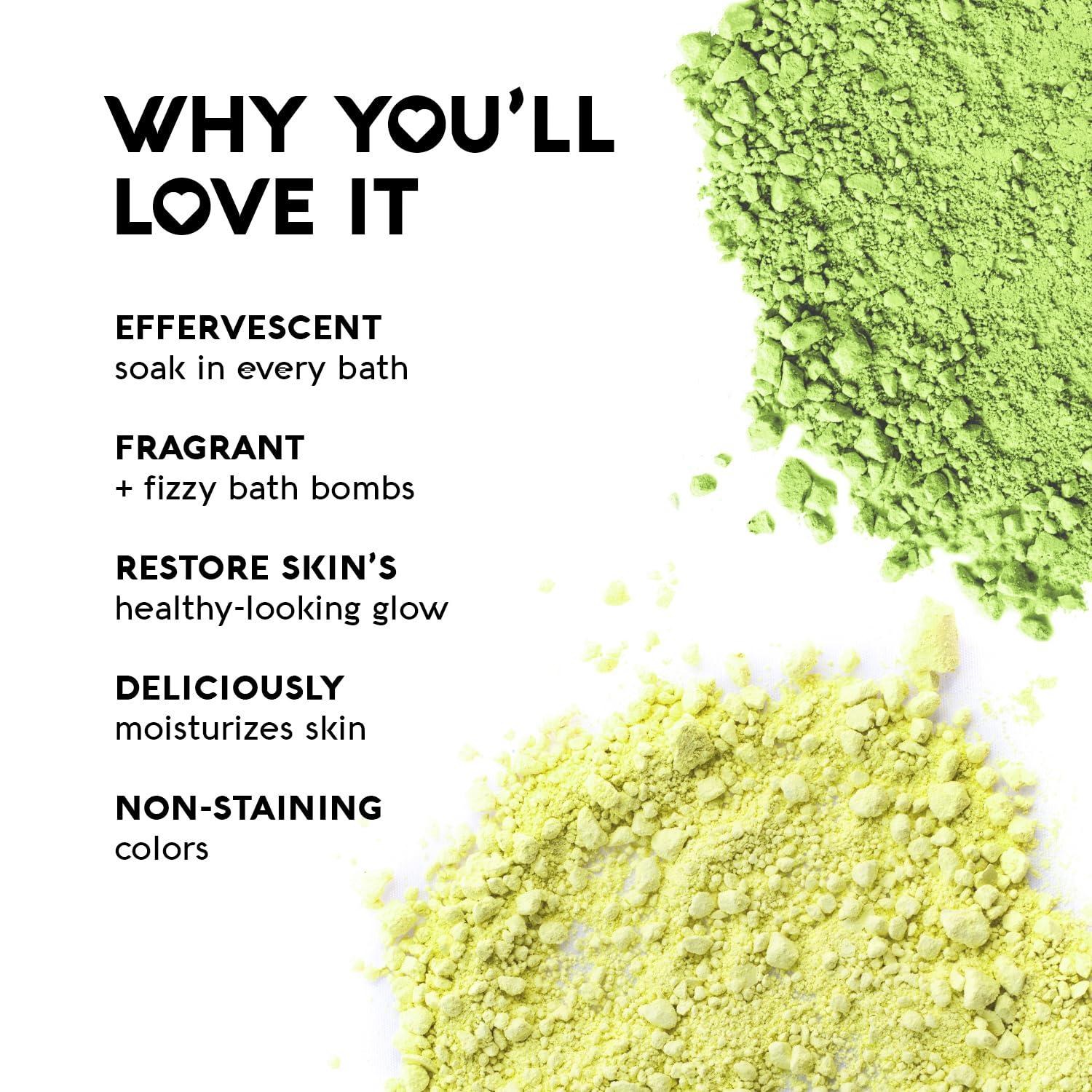 Nature's Beauty Nature's Beauty Eucalyptus & Tea Tree Bath Bomb Multi-Pack- Natural Hand Crafted, Non-Staining, Luxury Fizzy Spa Bomb, Sooth + Restore Skin, Made w/Coconut Oil & Witch Hazel, 4.6oz (4 Pack)