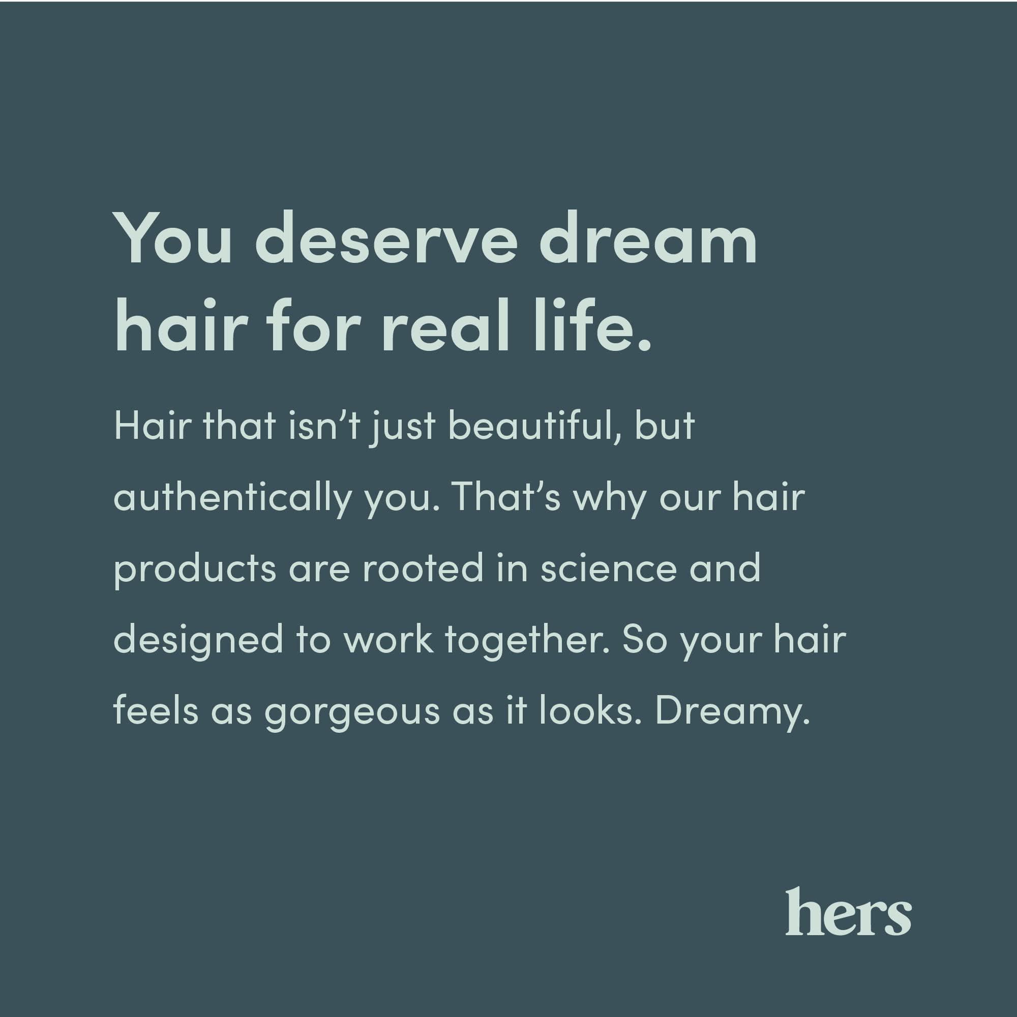 Hers hers Triple Threat Shampoo and Conditioner Set for Women- Thickening, Moisturizing, Reduces Shedding - Color Safe Hair Loss Shampoo and Conditioner- Napa Rose, 2 pack, 6.4oz