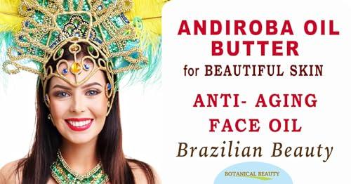 Botanical Beauty Botanical Beauty\' ANDIROBA OIL BUTTER RAW Pure Natural VIRGIN UNREFINED Cold-Pressed 8 Fl oz 240 ml for Face, Skin, Body, Hair, Lip, Nails. Rich in Vitamin E, Vitamin C