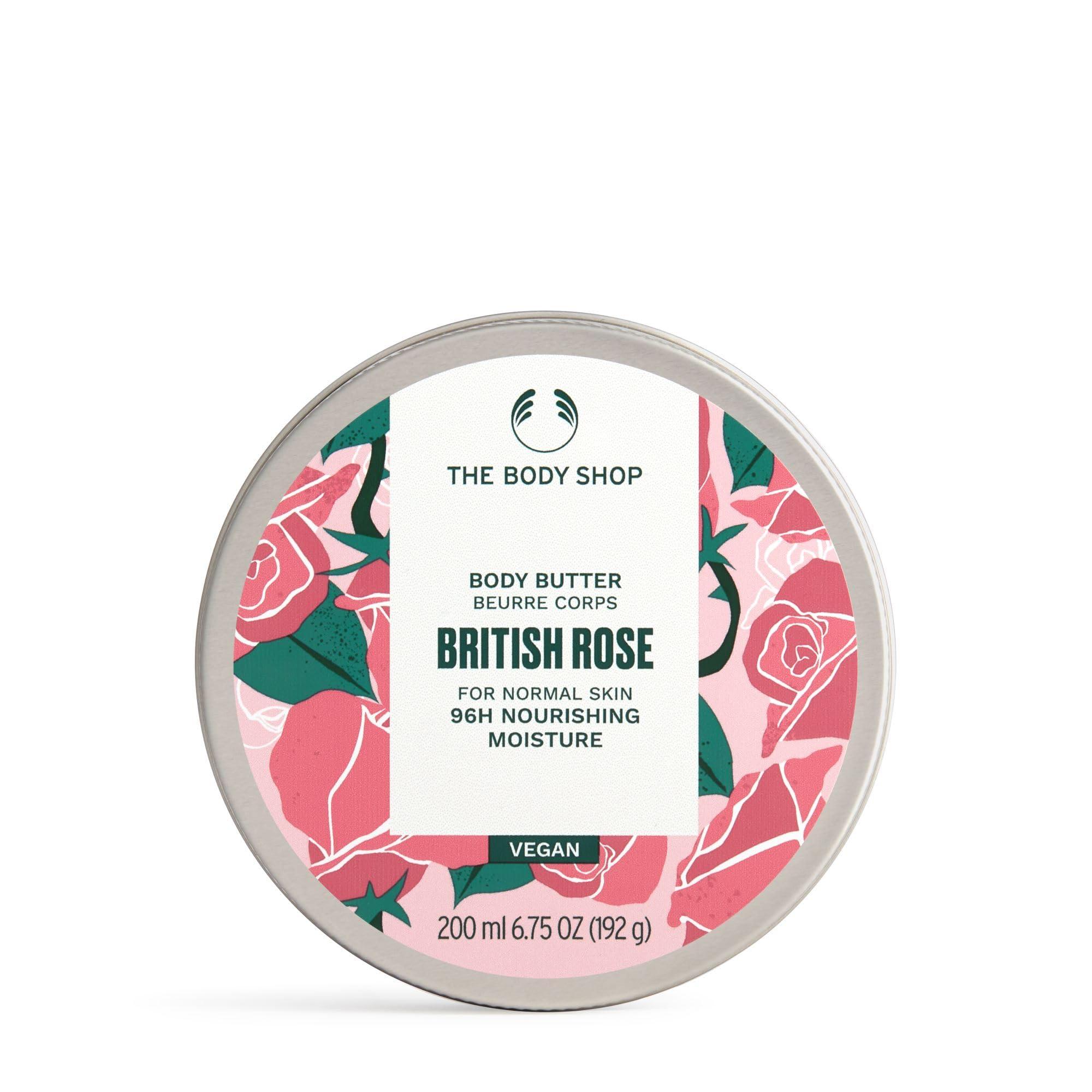 The Body Shop The Body Shop British Rose Body Butter  Nourishing & Moisturizing Skincare for Normal Skin  Vegan  6.75 oz