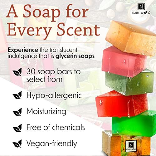 Nabila K Glycerin Bar Soap Aloha 'Oe Scent - Natural, Vegan-Friendly, Hypoallergenic - Moisturizing and Hydrating with 100% Vegetable Glycerin - Sulfate-Free, Paraben-Free, Chemical-Free - 4.5 oz