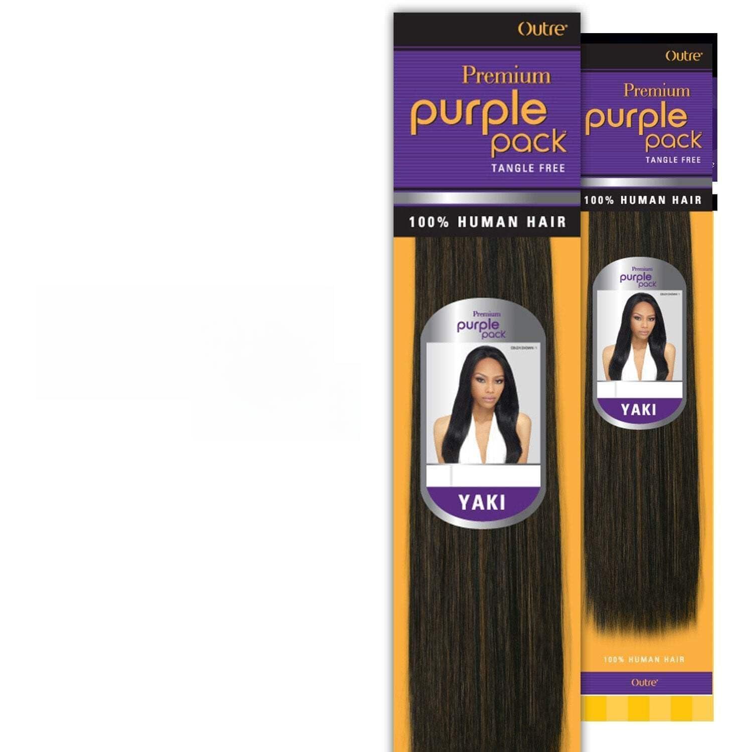Outre Outre Premium 100% Human Hair Weave PURPLE PACK YAKI 12\" (BU)