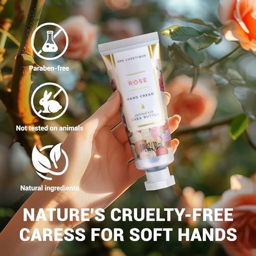 spa luxetique spa luxetique Travel Size Hand Cream Gift Set - Scented Hand Lotion for Dry Skin, Ideal Birthday Gift for Women, 6 x 1.0 oz