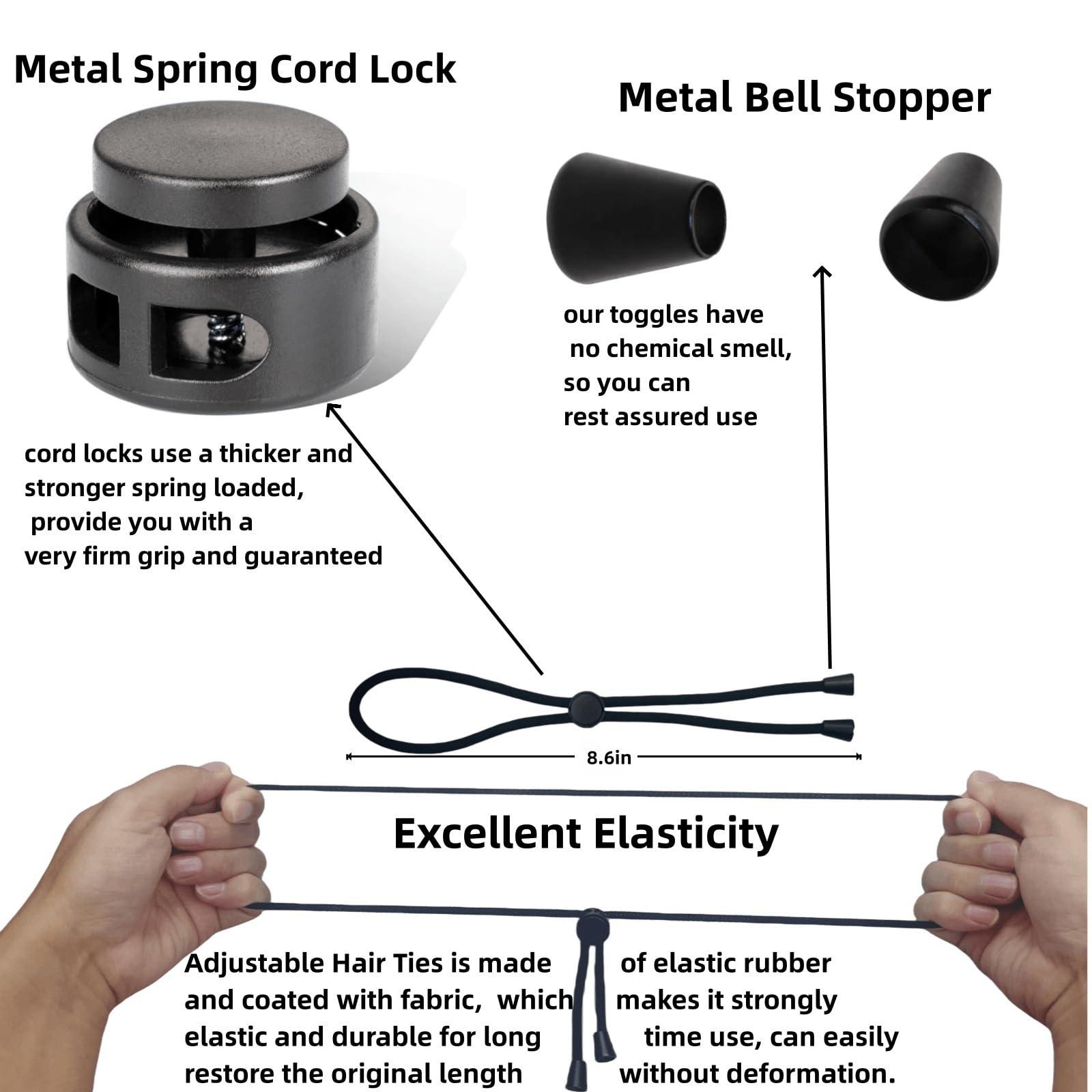 GJRR Adjustable Hair Ties for Thick, Curly Hairstyles - Afro Puffs, Ponytails, Locs, Pineapples for Black Women and Girls (Pack of 6)