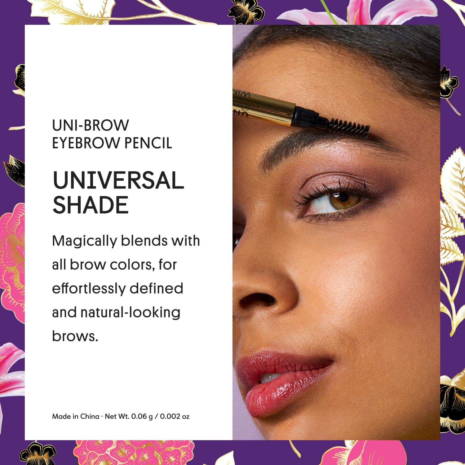 Winky Lux Winky Lux Uni Brow Eyebrow Pencil, Dual Sided with Spoolie, Longwearing Waterproof Eyebrow Crayon, Define Shape and Fill Brows, Brown, Blonde and Taupe Universal Shade