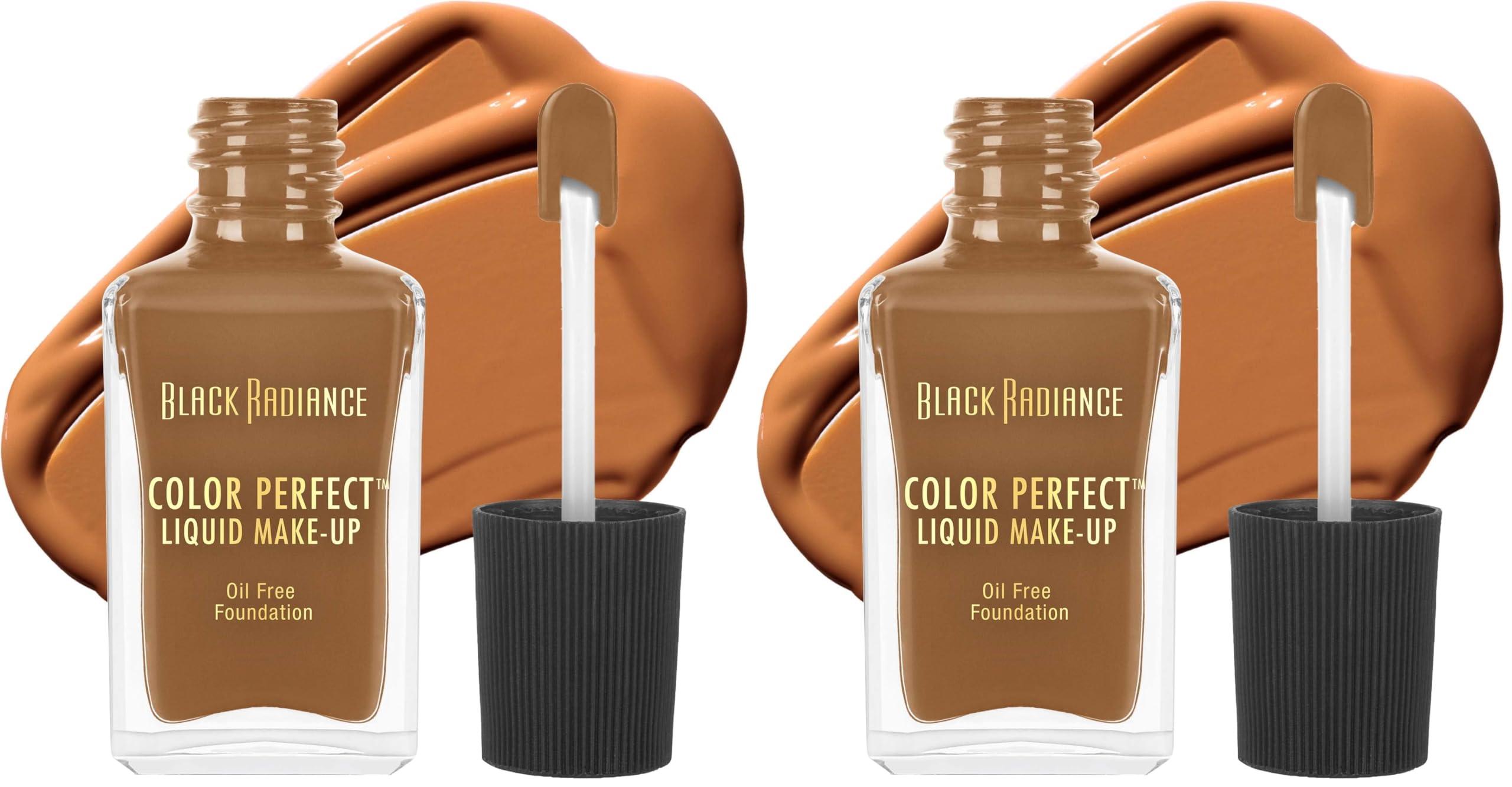 Black Radiance Black Radiance Color Perfect Liquid Full Coverage Foundation Makeup, Rum Spice, 1 Ounce (Pack of 2)