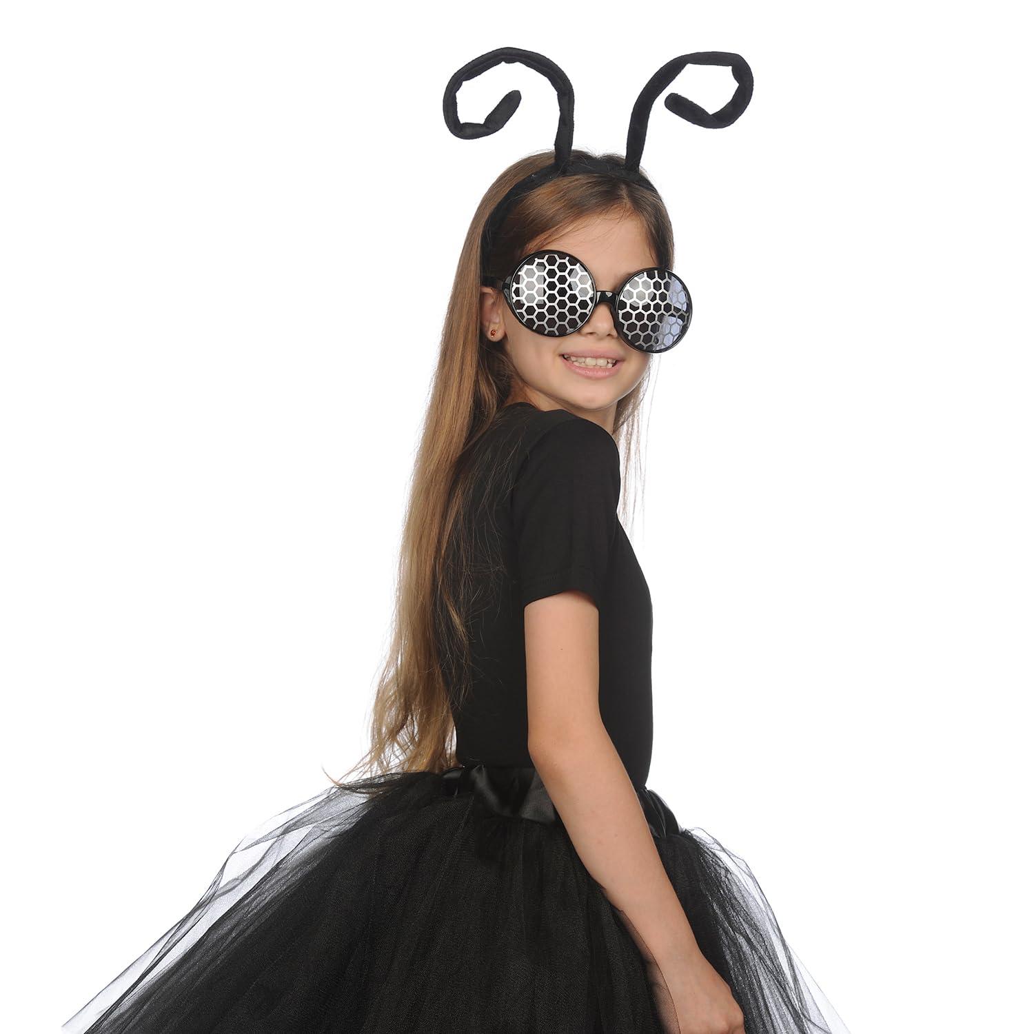 Funcredible Funcredible Bug Antenna Headband and Bug Glasses - Moth Halloween Costume - Mothman Costume - Insect Bug Costume Accessories for Adult and Kids