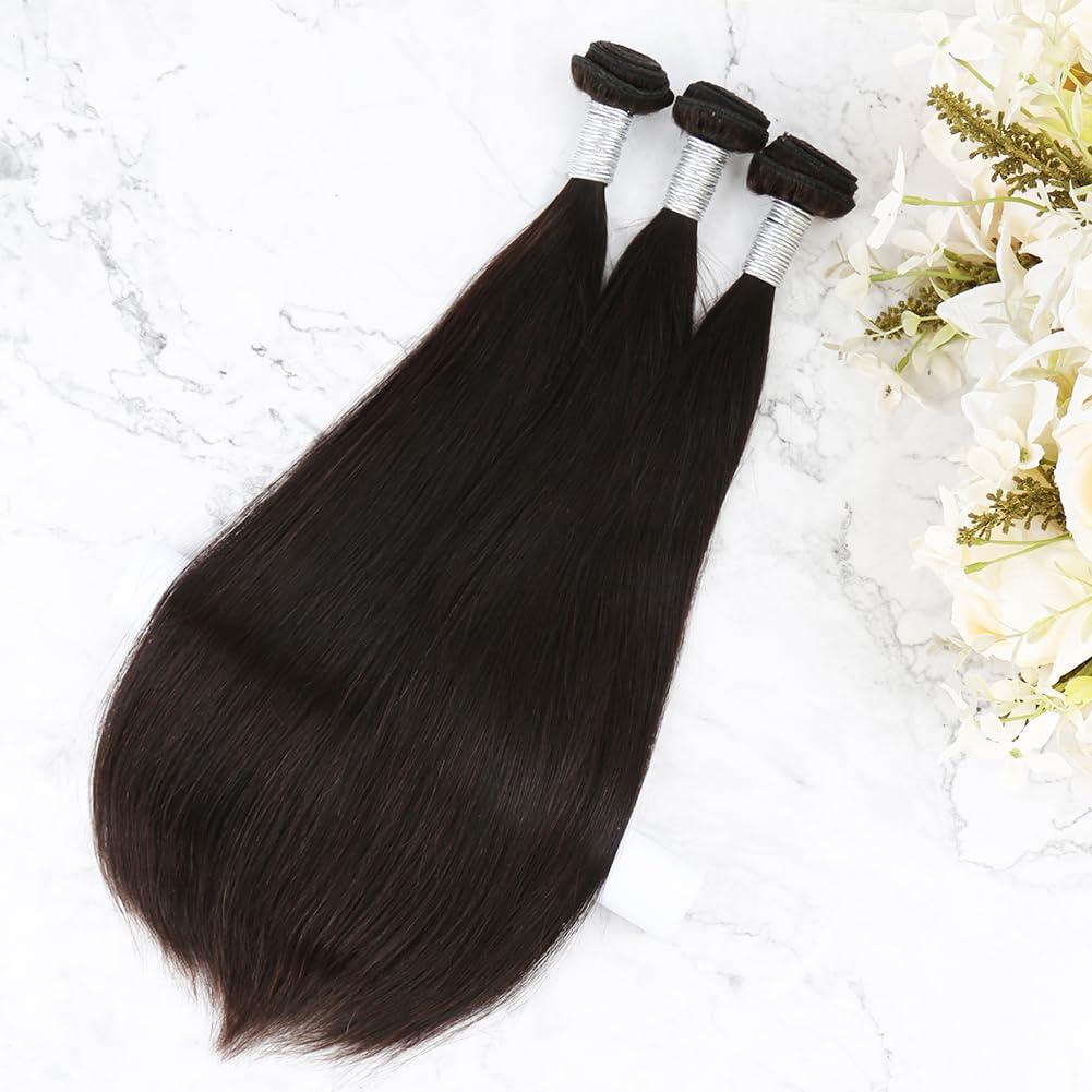 Bella Hair Bella Hair Double Drawn Human Hair Bundle Straight | Full Cuticle in Same Direction | Thick Ends & Extra Long Lifespan | Remy Virgin Hair Weave (14\"14\")