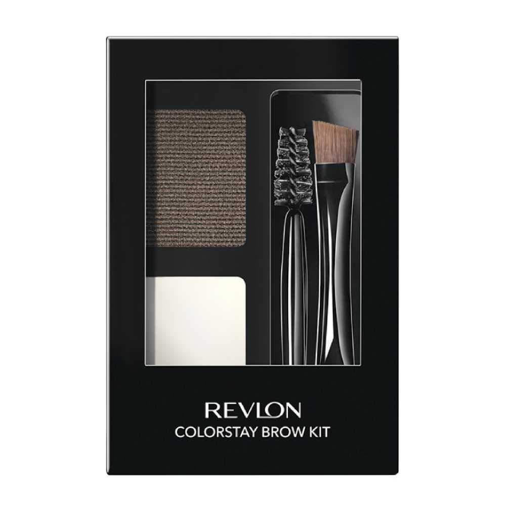 REVLON Revlon Eyebrow Kit, ColorStay Brow Kit Eye Makeup with Longwearing Brow Powder, Pomade, Spoolie & Angled Brush Tip, 102 Dark Brown, 0.08 Oz