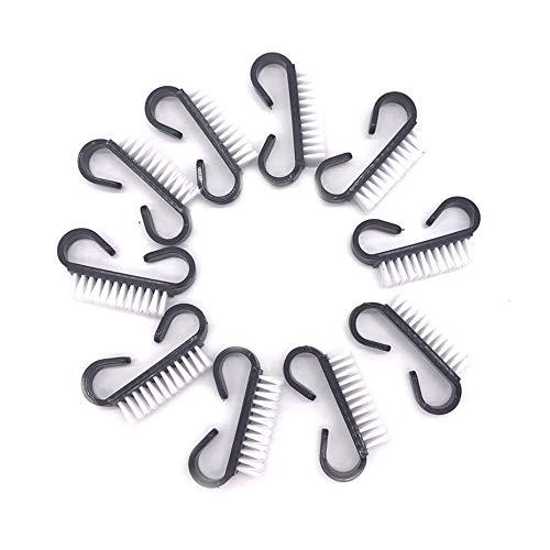 Suxgumoe Nail Brush,20 Pieces Black Handle Nail Cleaning Brushes Fingernail Brushes Hand Wash Brush for Toes and Nails Cleaning