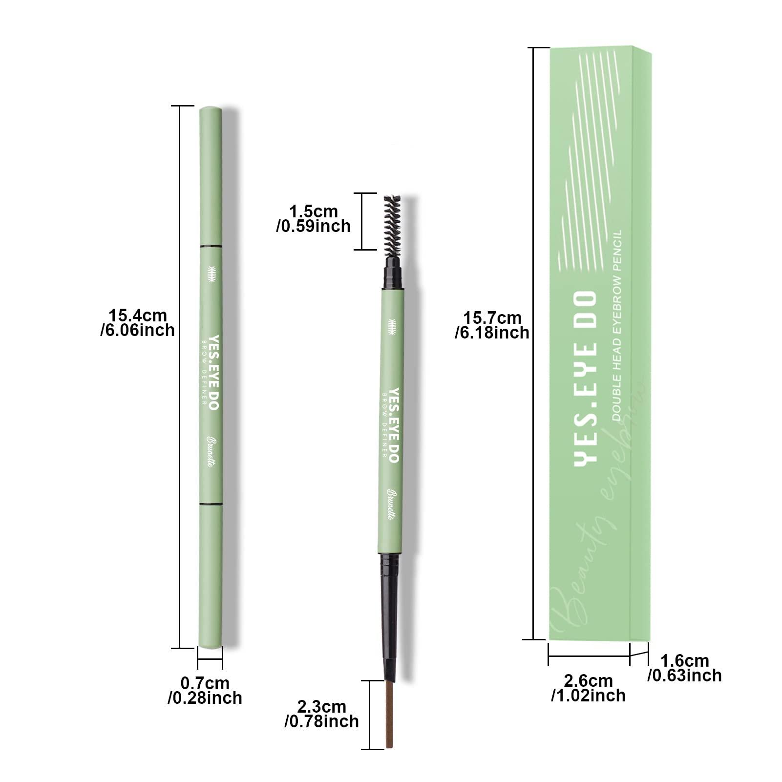 YES.EYE DO Grey Eyebrow Pencil for Older Women Soft, Ultra Slim Gray Eyebrow Pencil Long Lasting, Waterproof,Double Head Brow Sculptor for Natural Eye Brow Lamination Makeup Look, Grey, YES.EYE DO