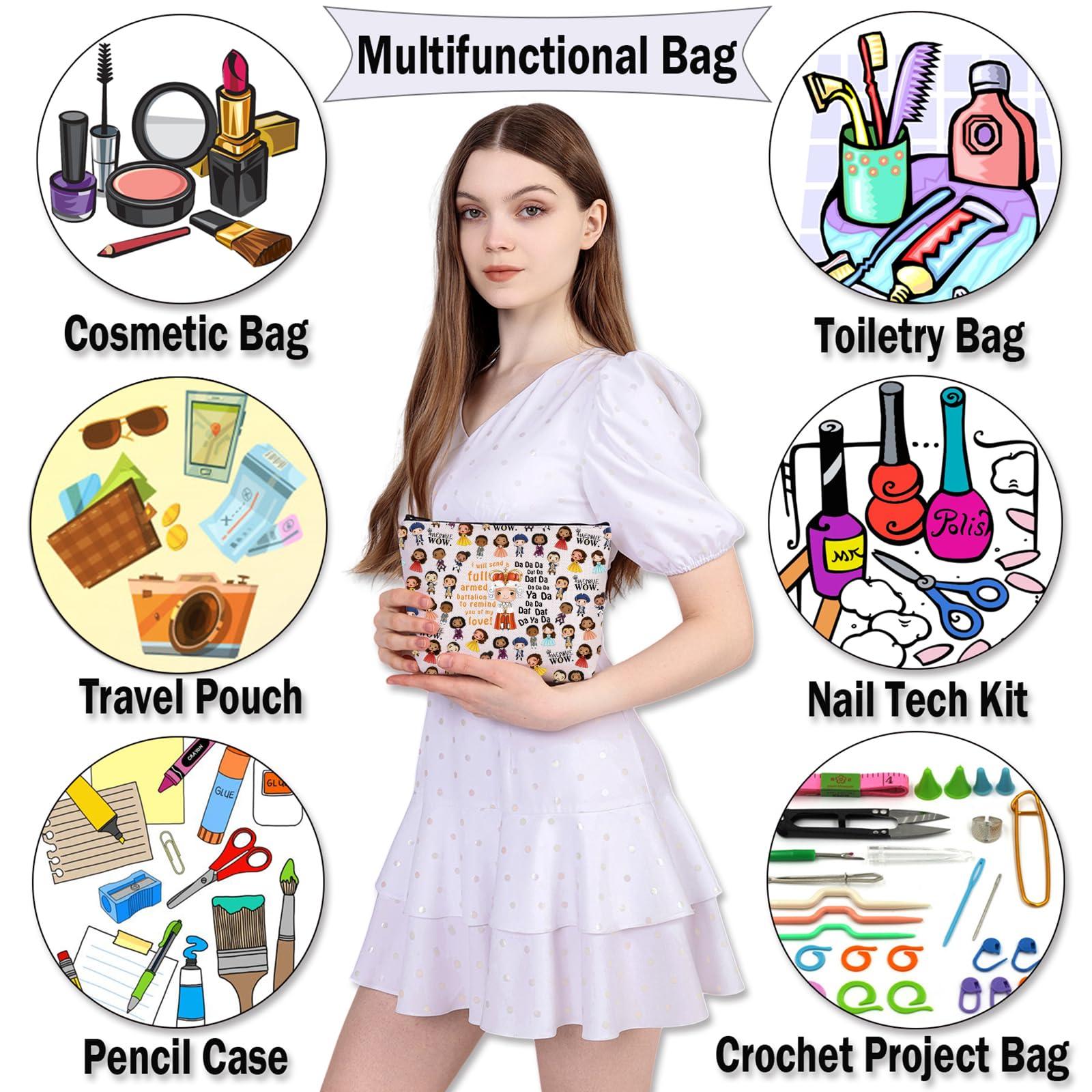 BDPWSS BDPWSS Hamilton The Broadway Musical Gifts Hamilton Musical Makeup Bag Da Da Da Dat Da King George III Fans Gift For Friend (Dat da da bag)