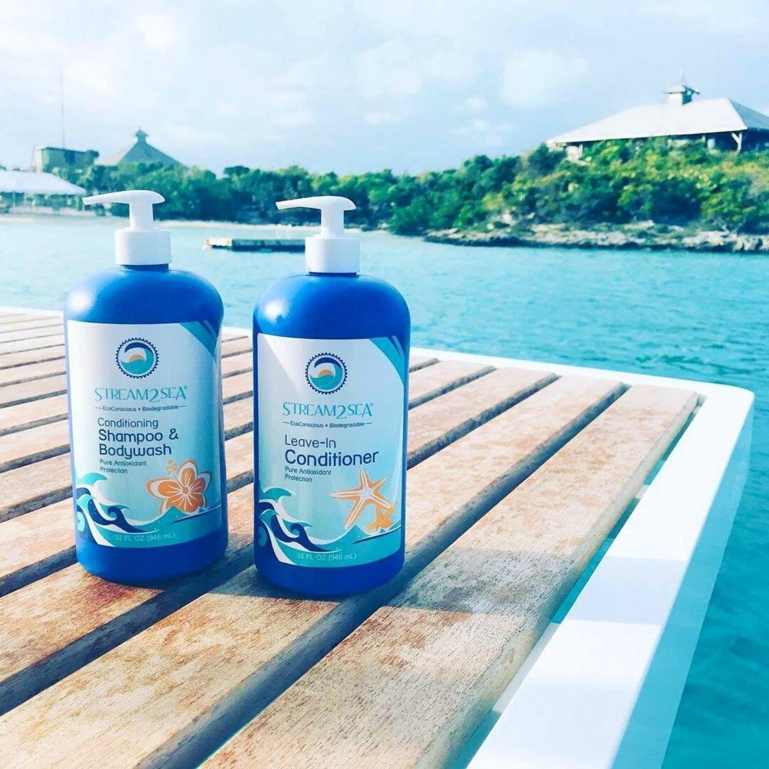 STREAM 2 SEA STREAM 2 SEA Leave In Conditioner Reef Safe Hair Conditioner Formula For Dry and Damaged Hair, 32 oz Paraben Free Hair Detangler with UV Protection For All Hair Types