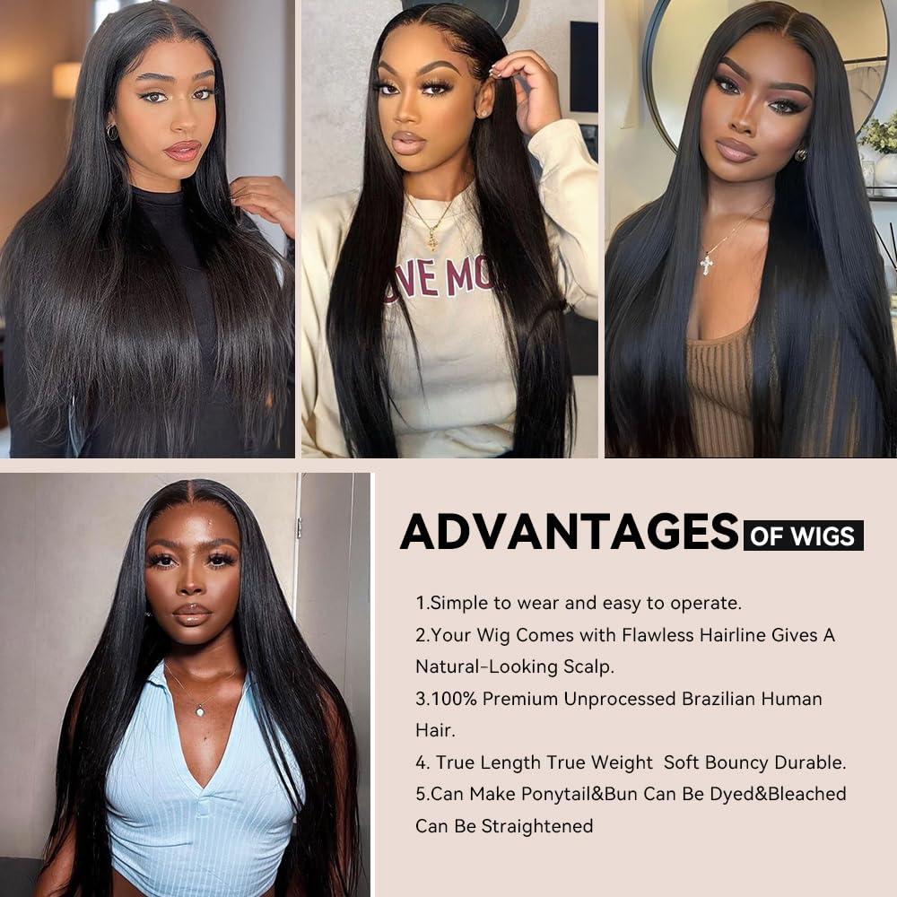 MISSBOX 16A 50g Straight Bundles Human Hair 1 Bundle 100% Unprocessed Real Human Hair Extensions 16 Inch Raw Human Hair Natural Black Color