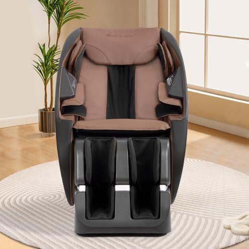 FDW FDW Shiatsu Massage Chairs Full Body and Recliner Zero Gravity Massage Chair Electric with Built-in Heart Foot Roller Air Massage Easy to Move for Home Office,Black